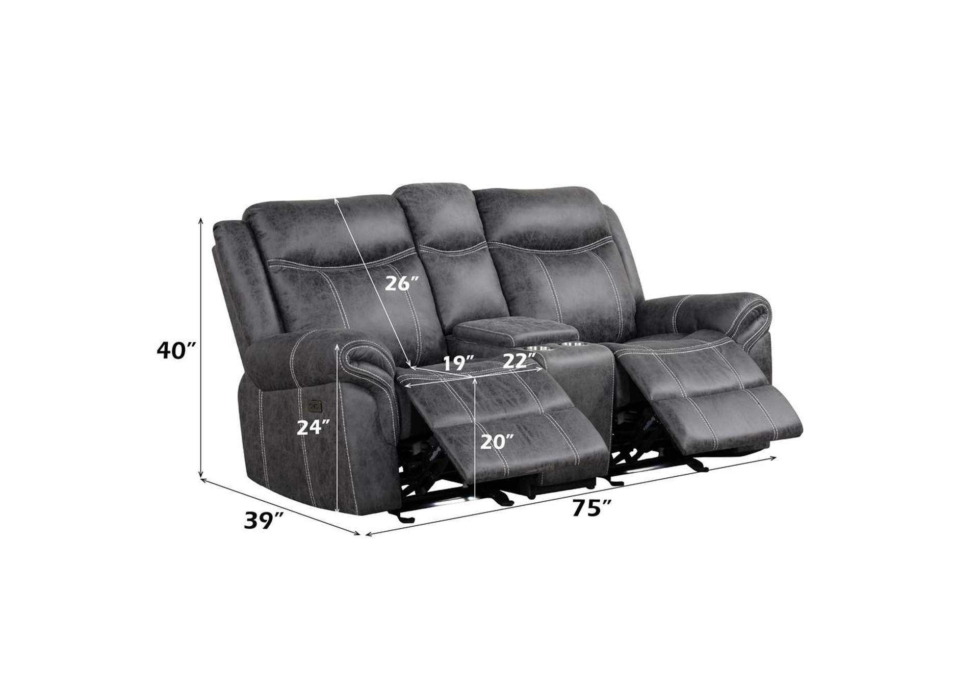 Zubaida Power Motion Loveseat with USB image 9
