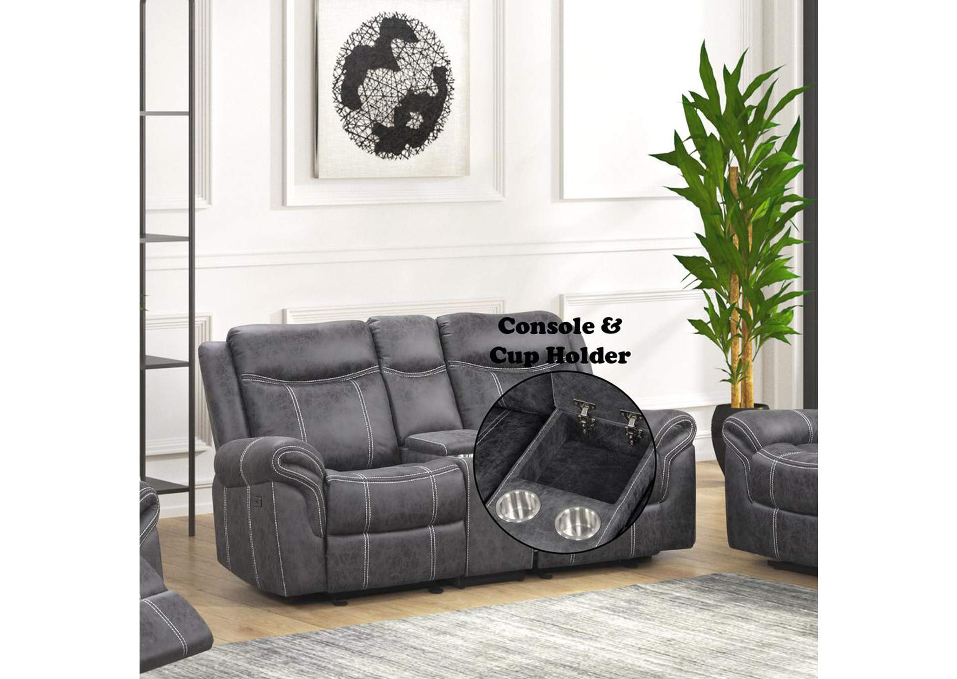 Zubaida Power Motion Loveseat with USB image 10