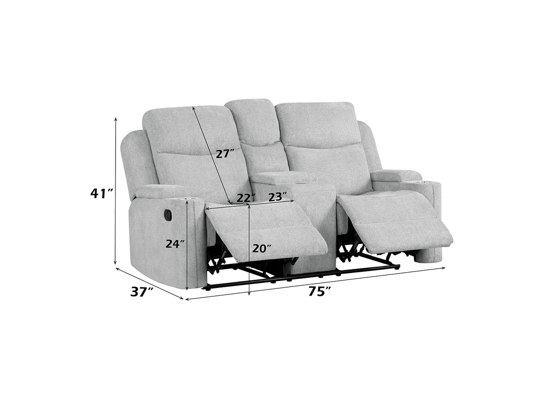 Galya Motion Loveseat with Console image 10