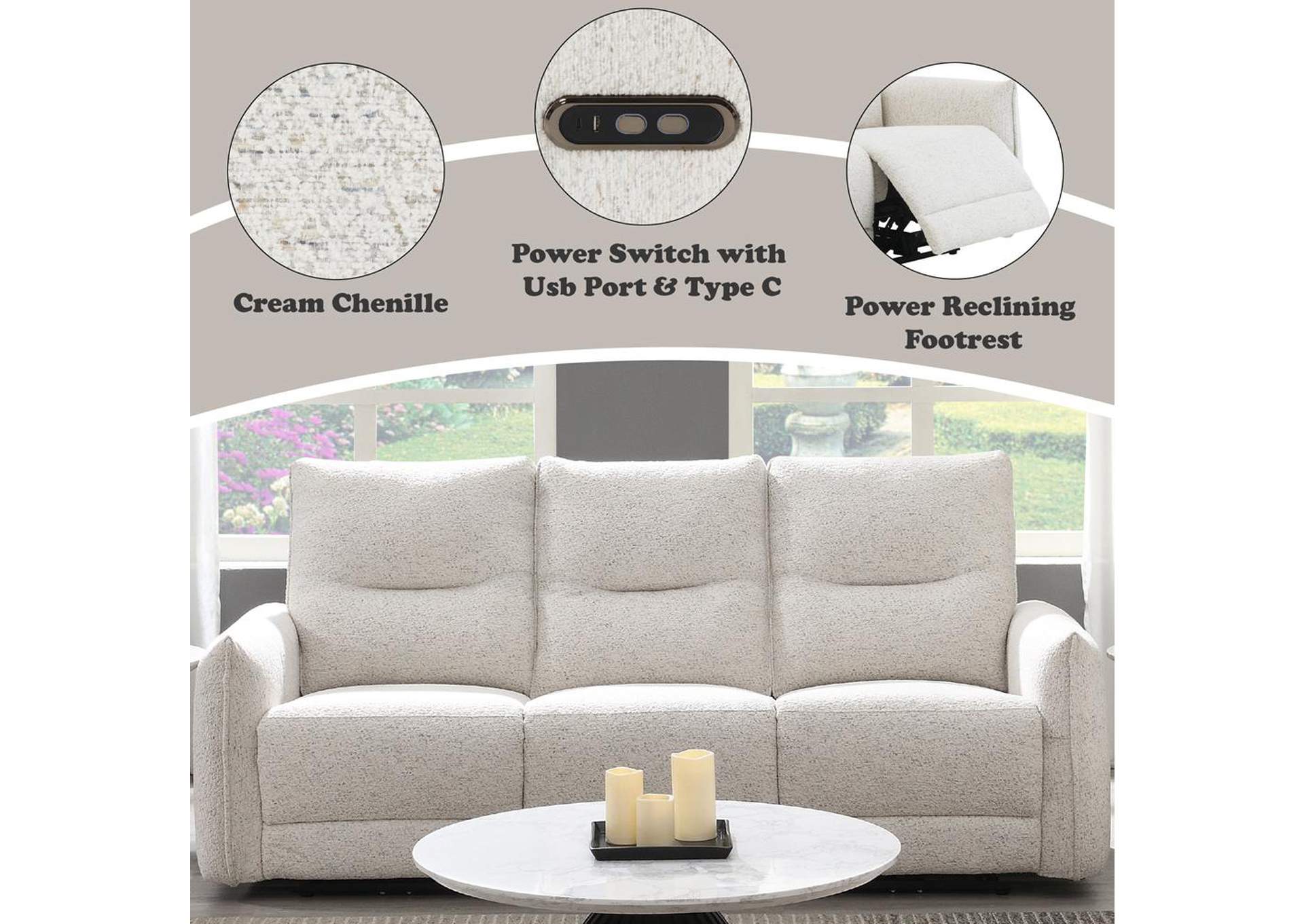 Lalisa Power Motion Sofa with USB Port image 13