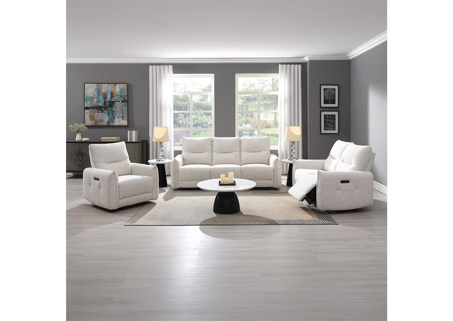 Lalisa Power Motion Loveseat with USB Port image 11
