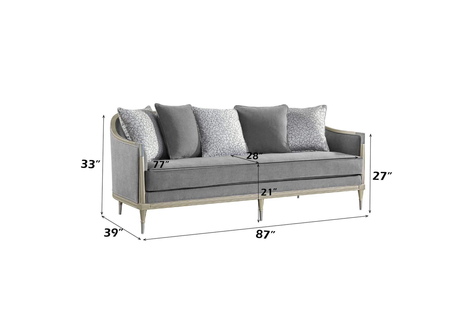 Fernando Sofa with 5 Pillows image 7