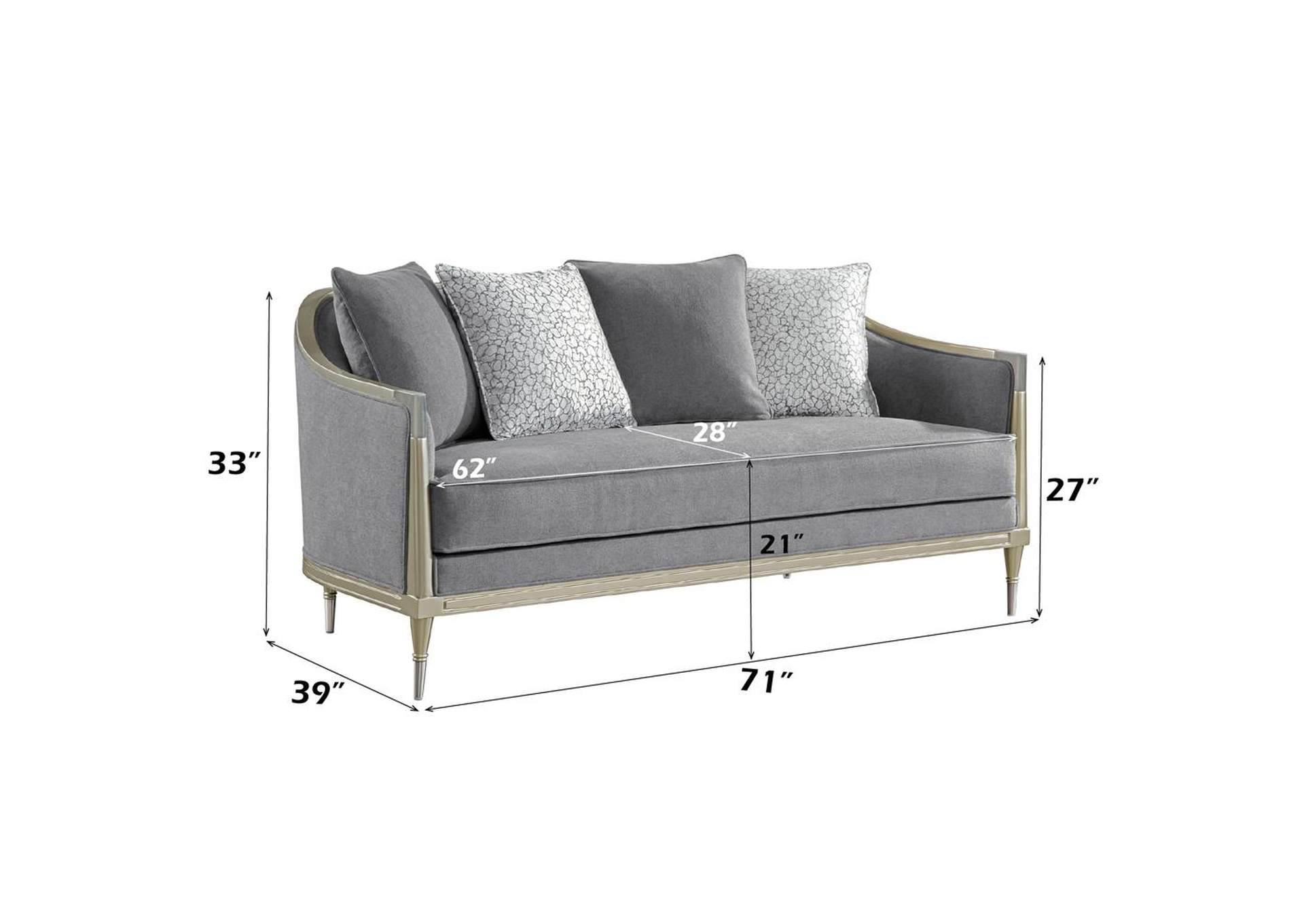 Fernando Loveseat with 4 Pillows image 7