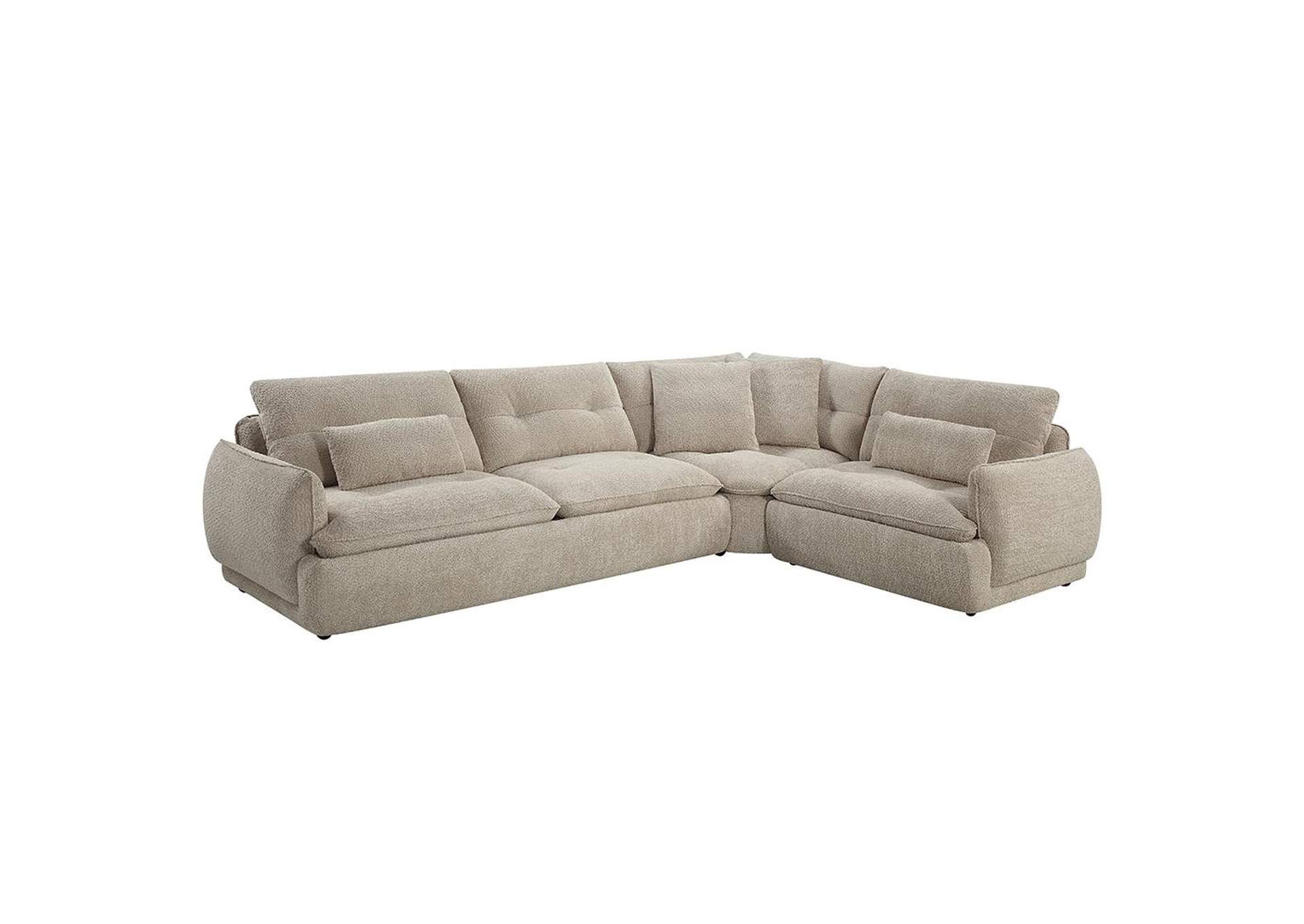 Jonina Sectional Sofa with 4 Pillows image 3
