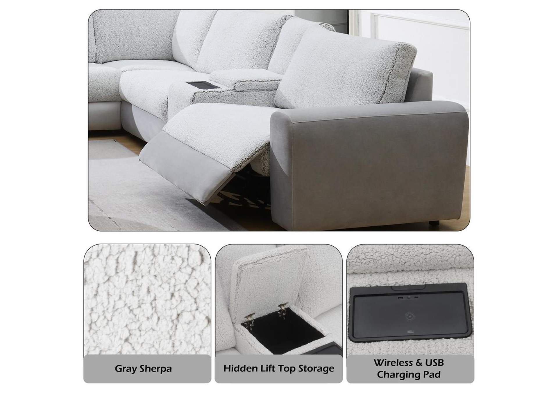 Tarrance Modular Console with Wireless Charging and USB image 12