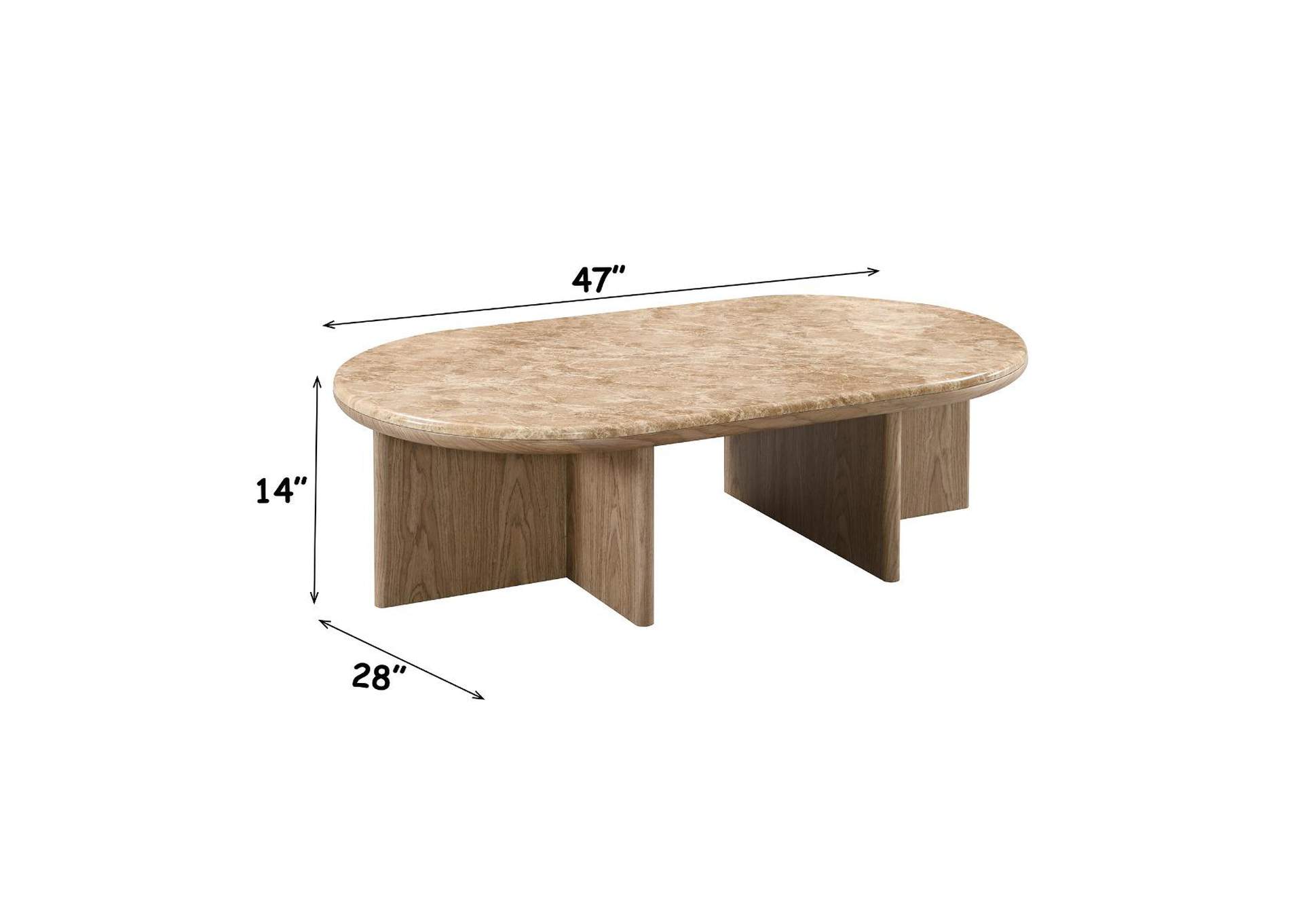 Markku Coffee Table with Natural Marble image 7