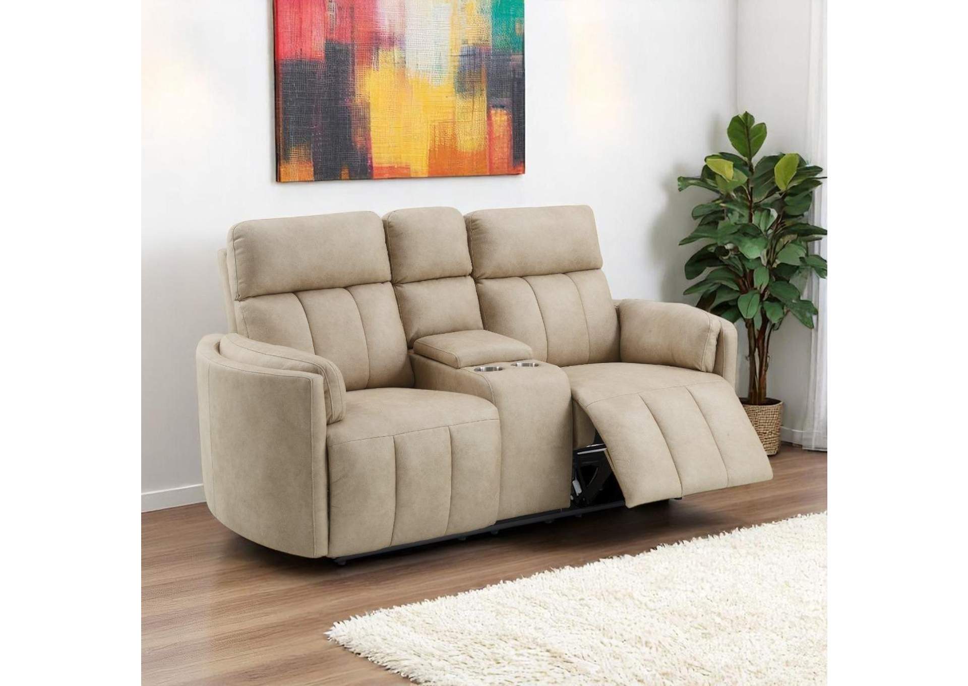 Elison Motion Loveseat with Console image 1