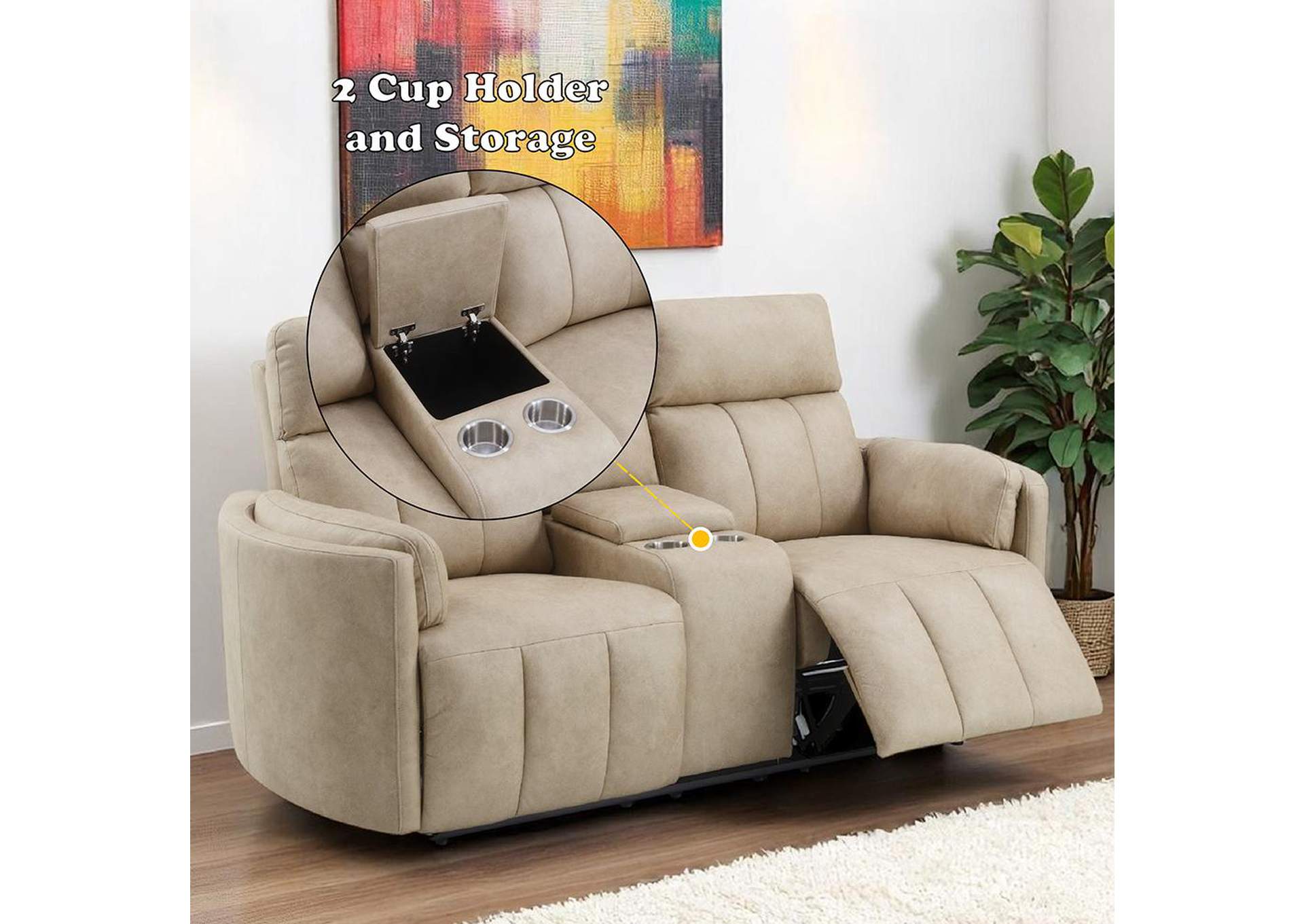 Elison Motion Loveseat with Console image 12