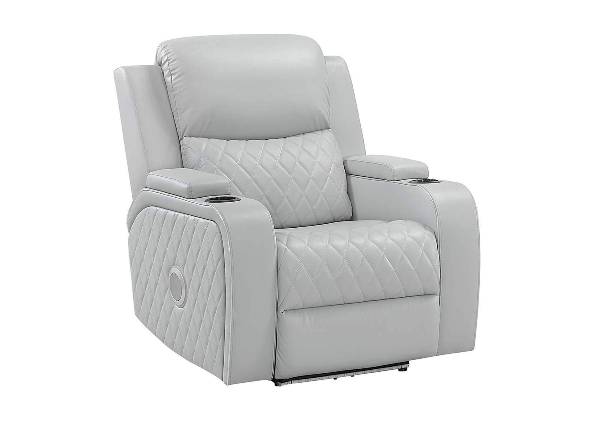 Elonzo Power Motion Recliner W with Led, Power Headrest and Speaker image 3