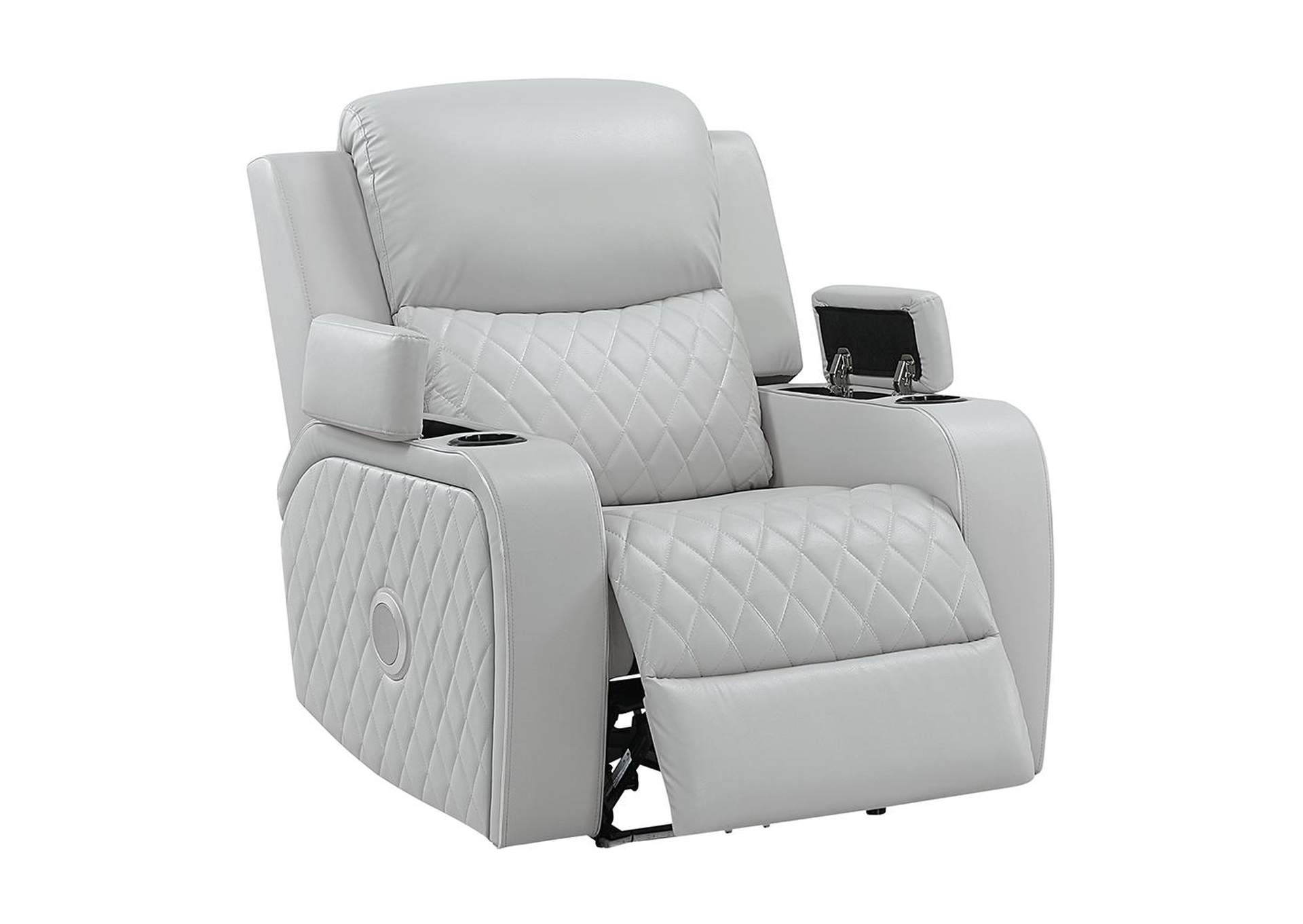 Elonzo Power Motion Recliner W with Led, Power Headrest and Speaker image 7