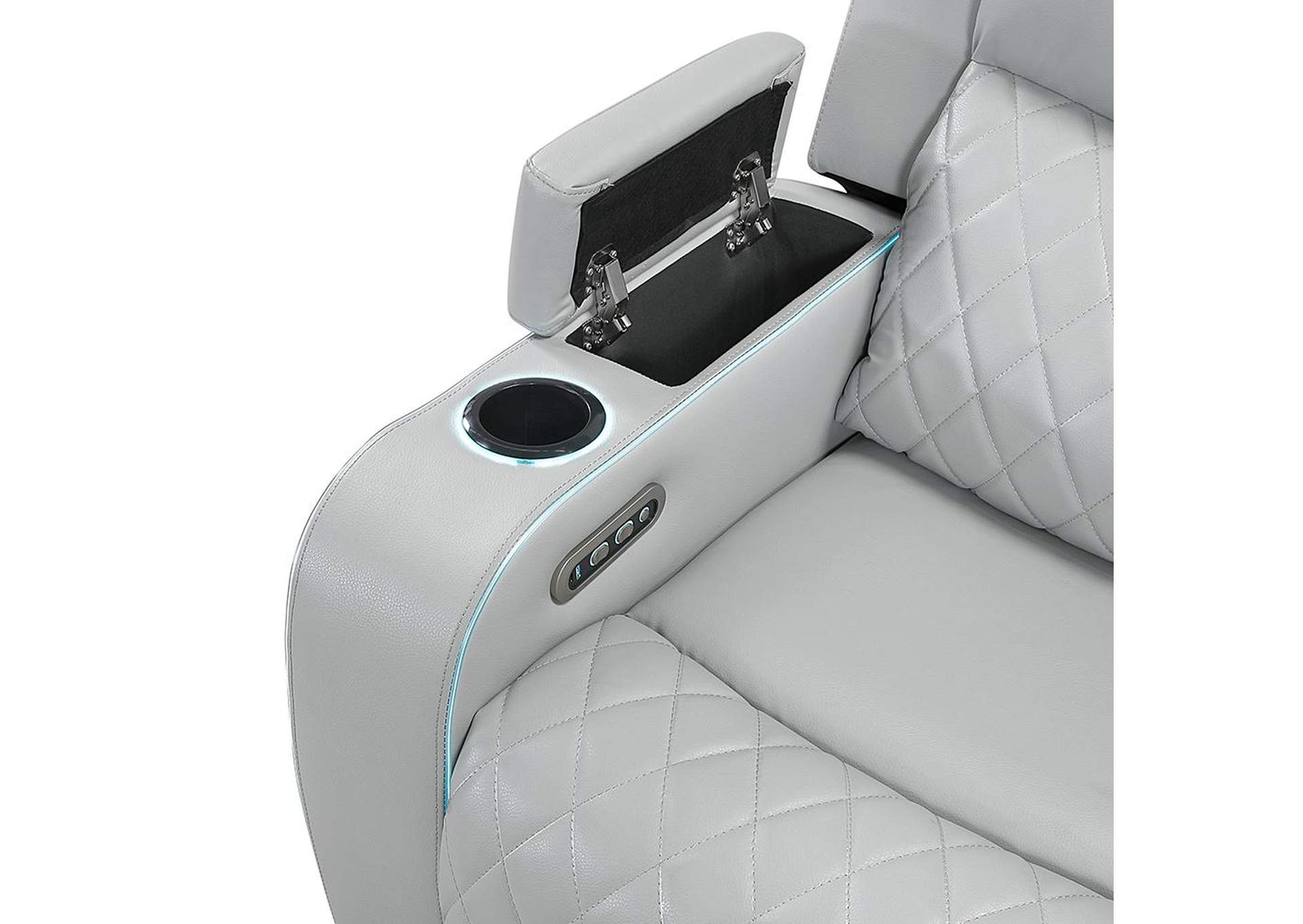 Elonzo Power Motion Recliner W with Led, Power Headrest and Speaker image 9