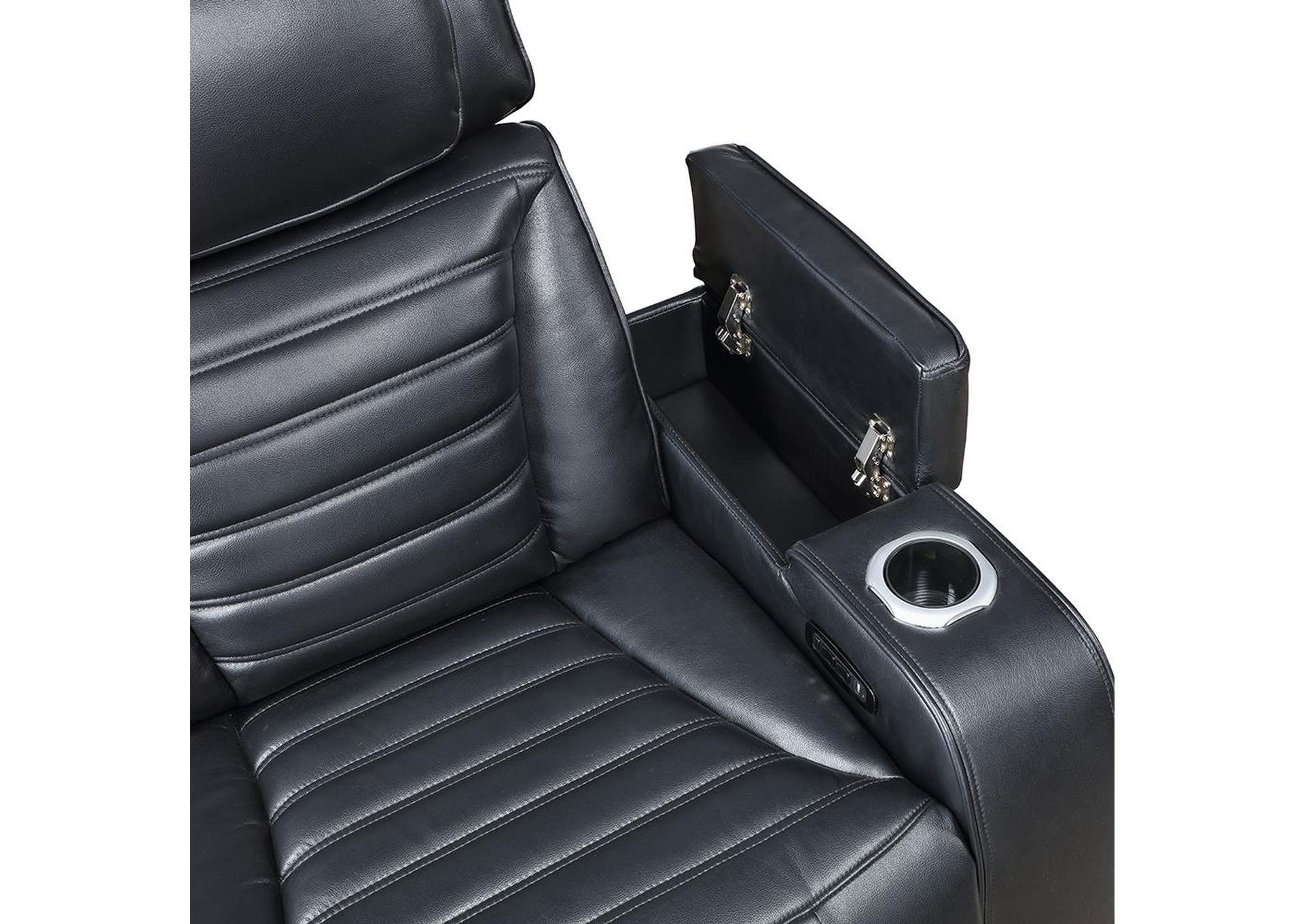 Ephron Power Motion Recliner with Power Headrest and Led image 9