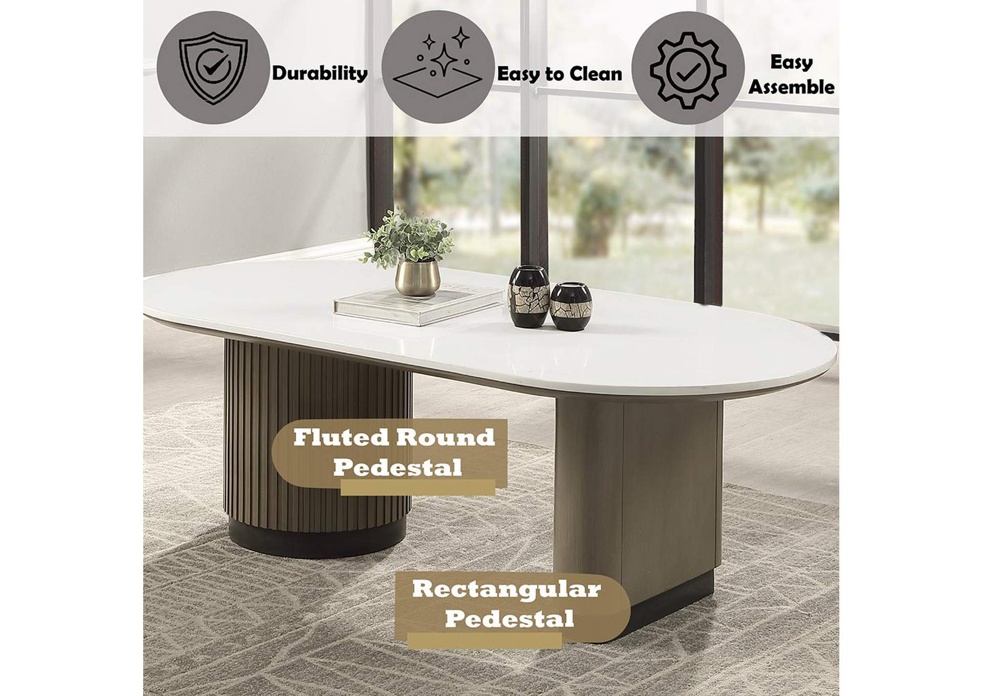 Clayten Coffee Table with Engineered Top image 8