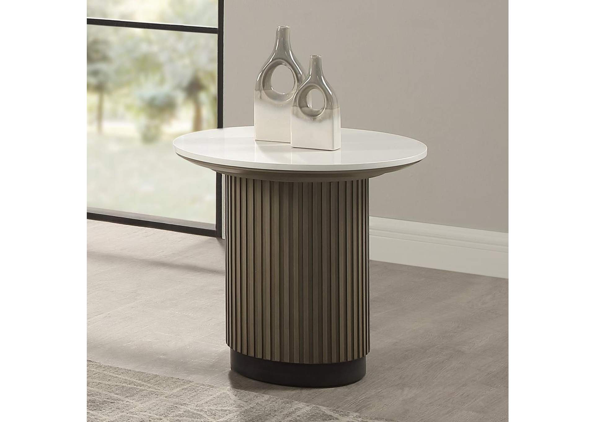 Clayten End Table with Engineered Top image 1