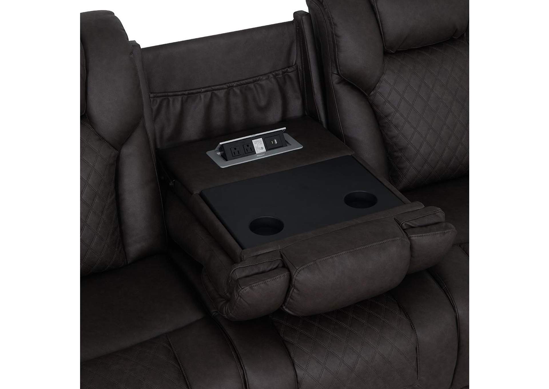 Wendell Power Motion Sofa with Dropdown Table, Storage, USB and Led image 6