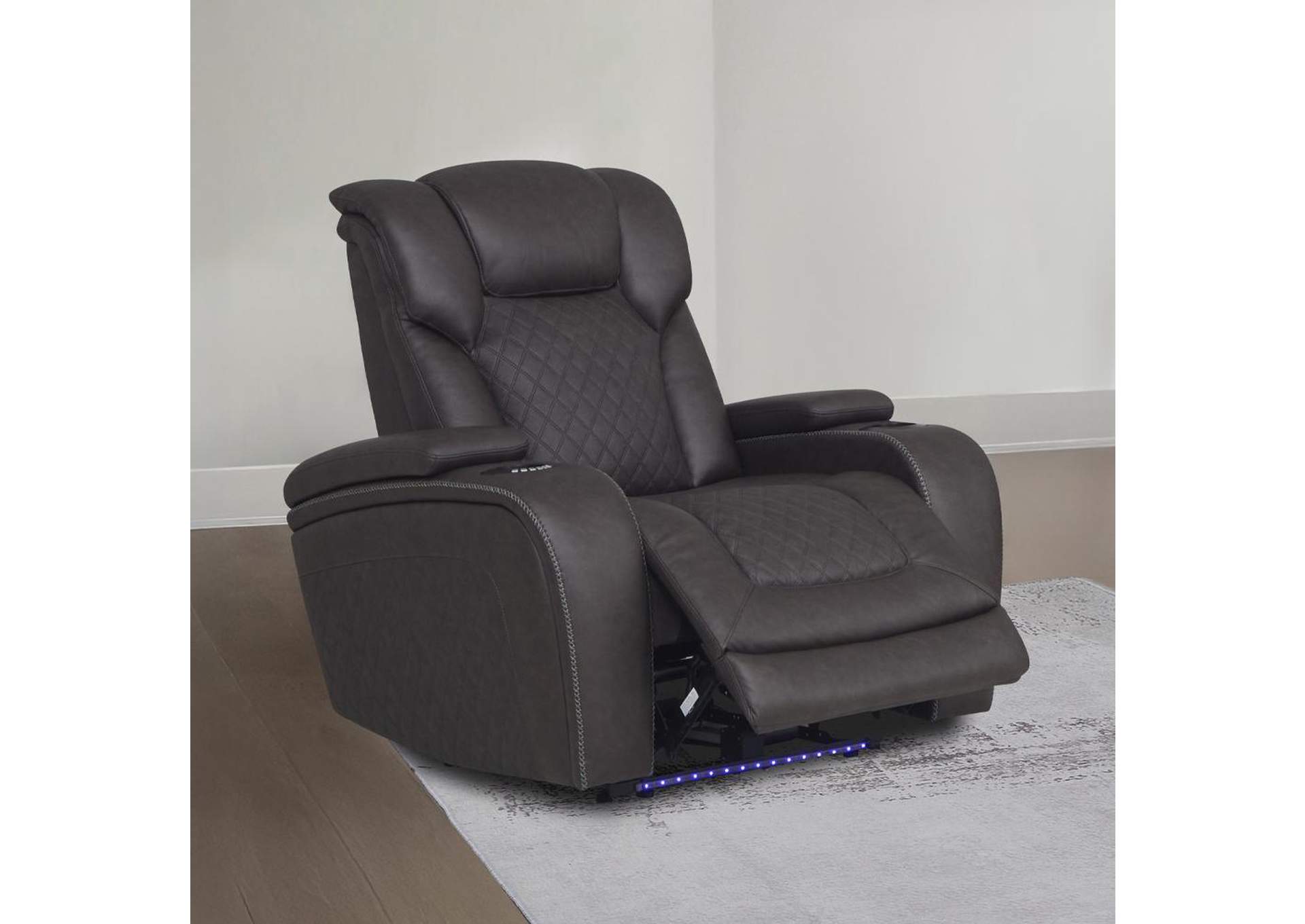 Wendell Power Motion Recliner with Storage, USB and Led image 1