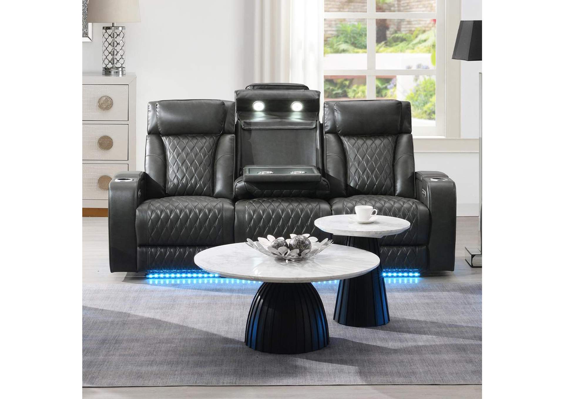 Taddeo Power Motion Sofa with Power Headrest, USB, Wireless Charger, Led and Reading Light image 14