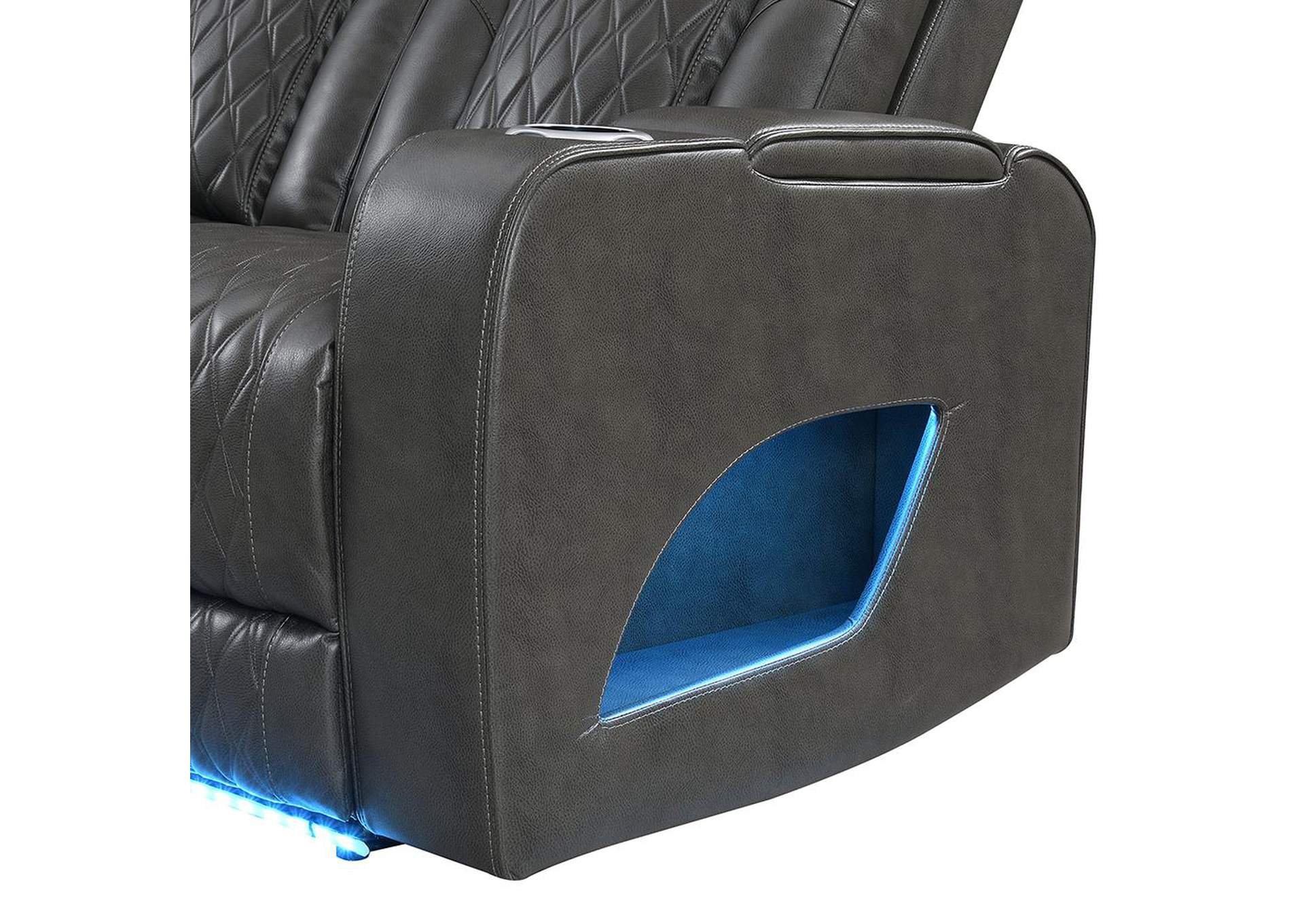 Taddeo Power Motion Sofa with Power Headrest, USB, Wireless Charger, Led and Reading Light image 11