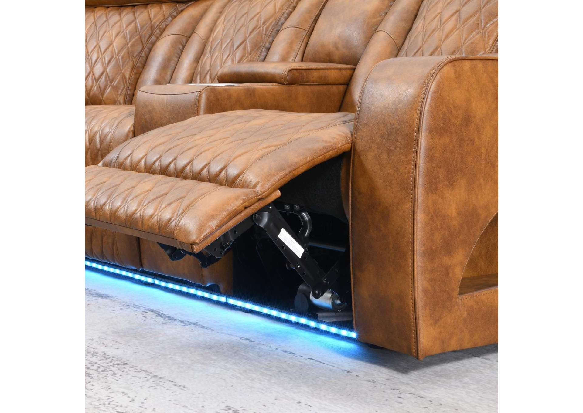 Taddeo Power Motion Sectional Sofa Set with Power Headrest, Massage and Led image 14