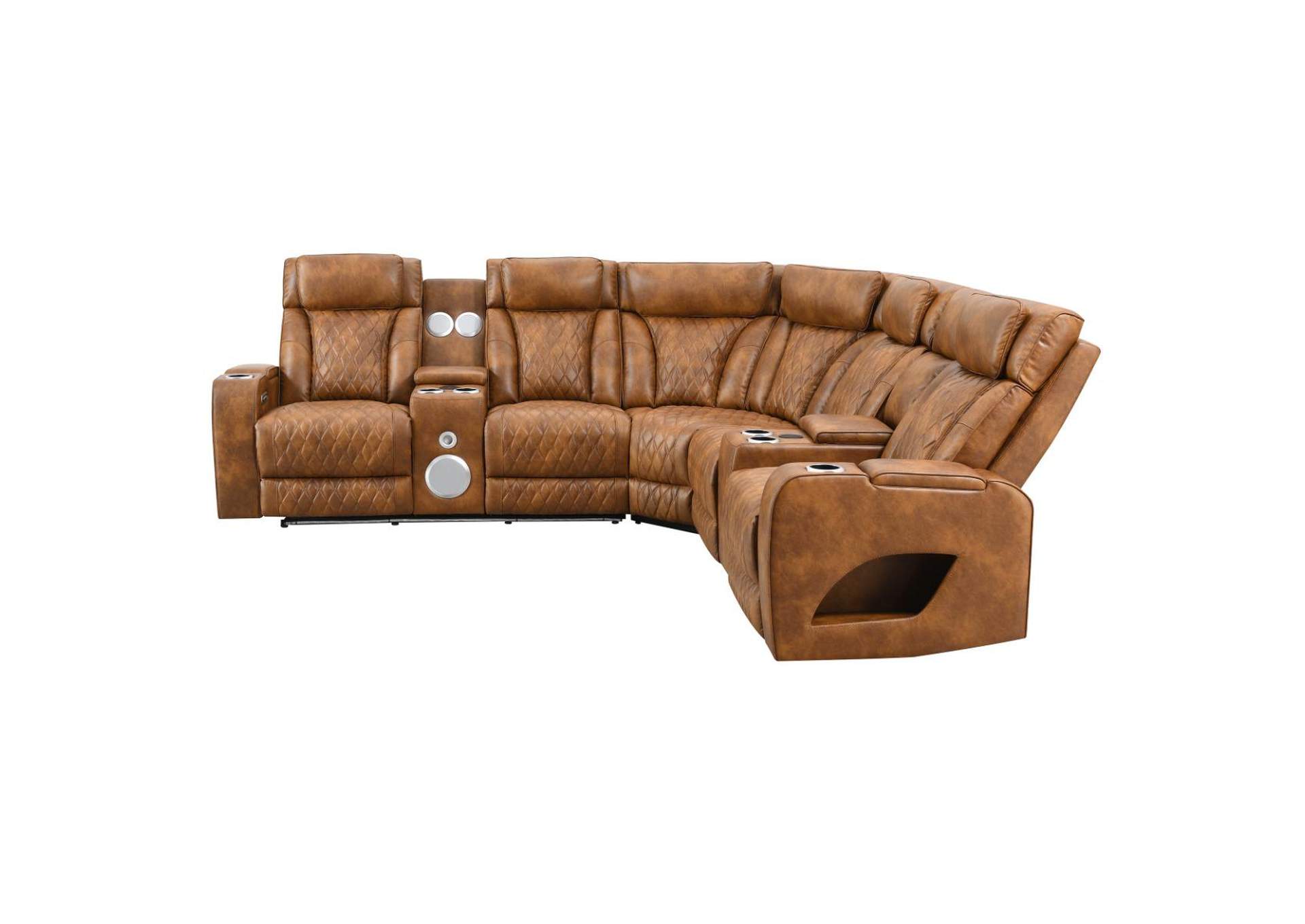 Taddeo Power Motion Sectional Sofa Set with Power Headrest, Massage and Led image 6