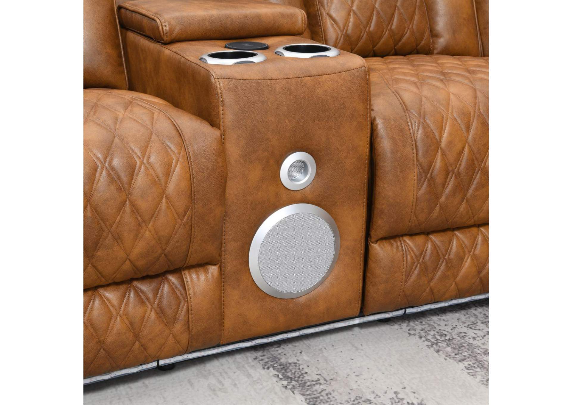 Taddeo Power Motion Sectional Sofa Set with Power Headrest, Massage and Led image 11