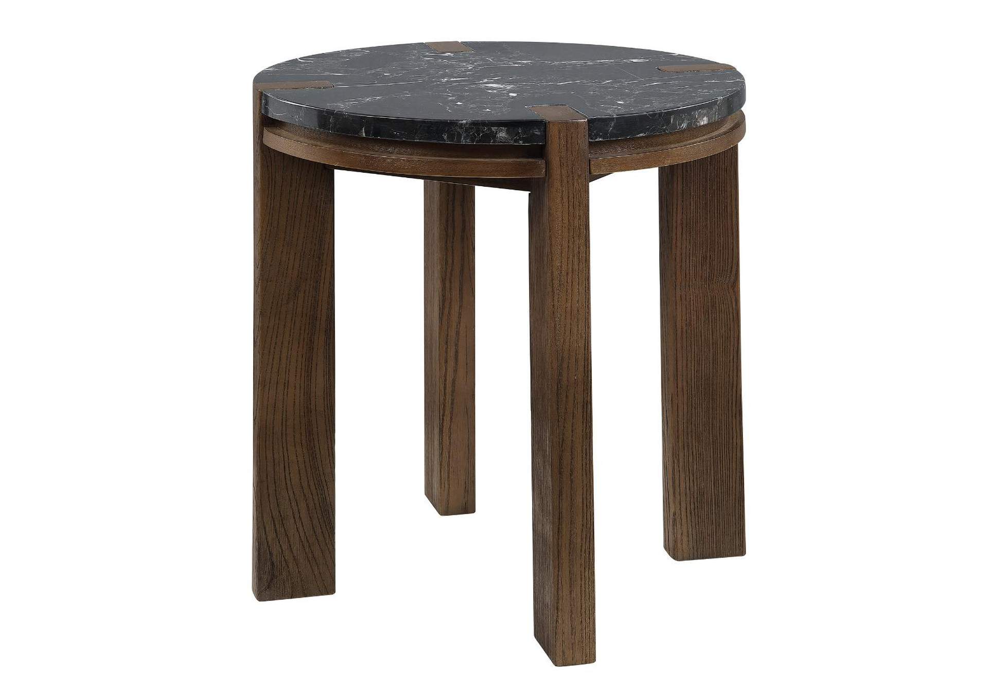 Estella End Table with Marble Top image 4