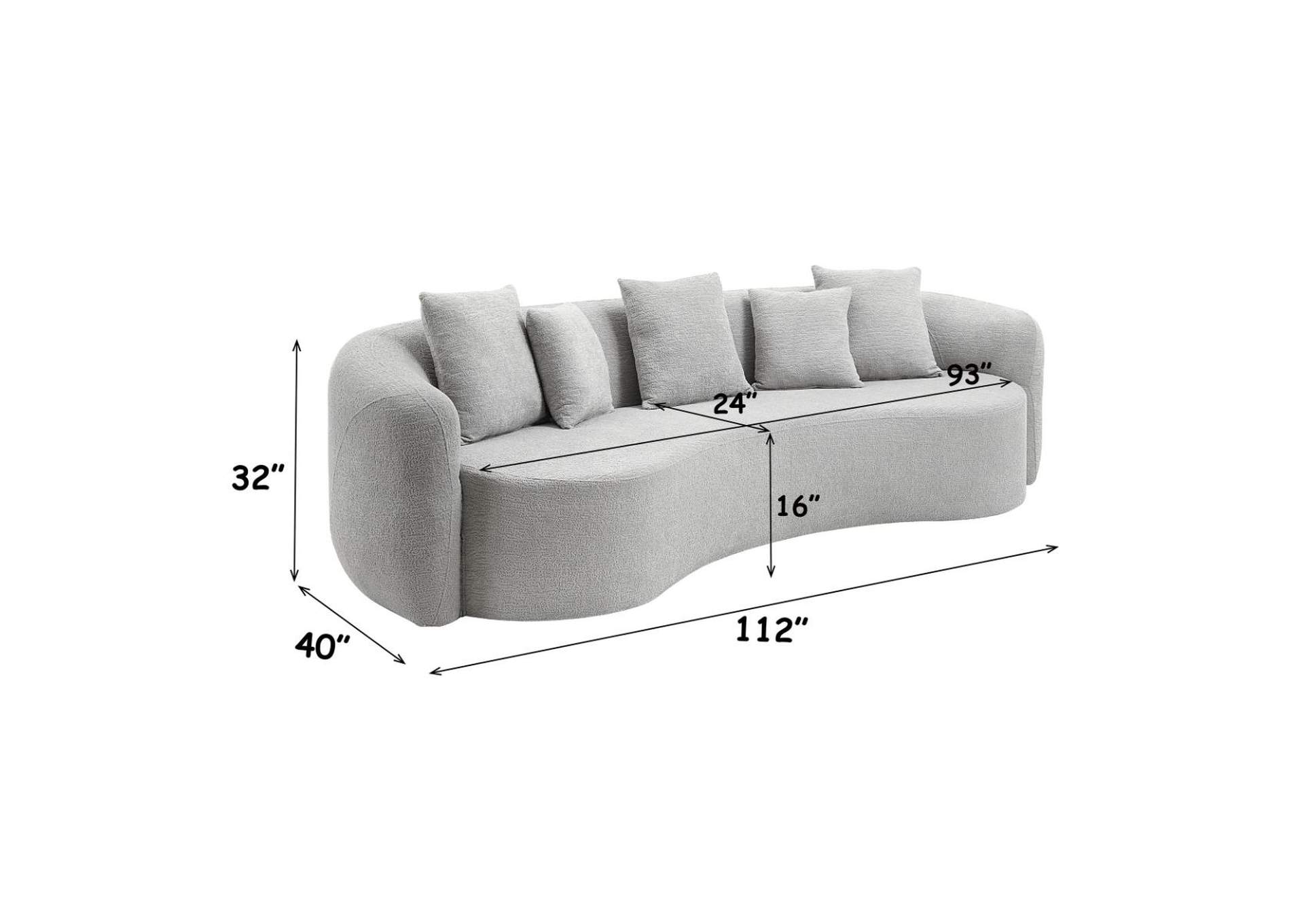Barasa Oversized Compressed Sofa with 5 Pillows image 7