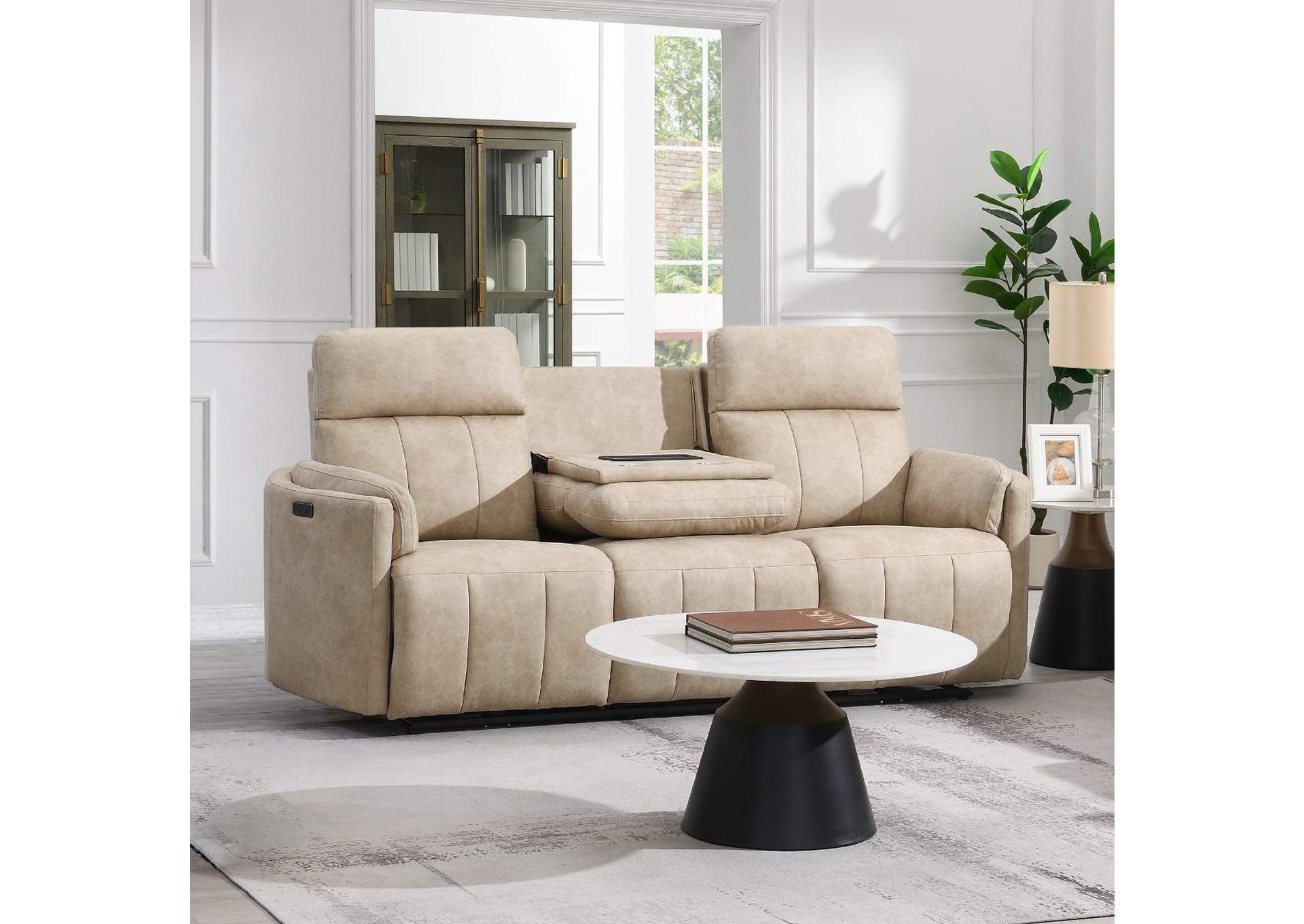 Elison Power Motion Sofa with Drop Table image 1