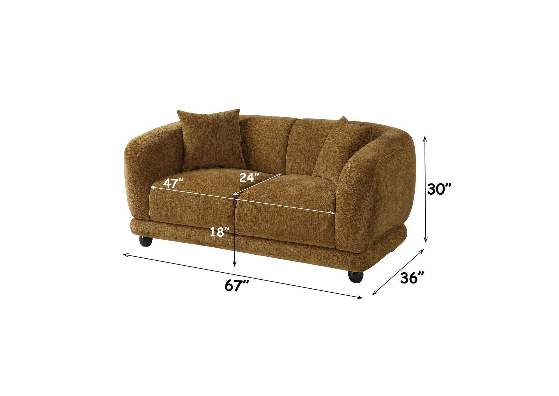 Lennox Loveseat with 2 Pillows image 9