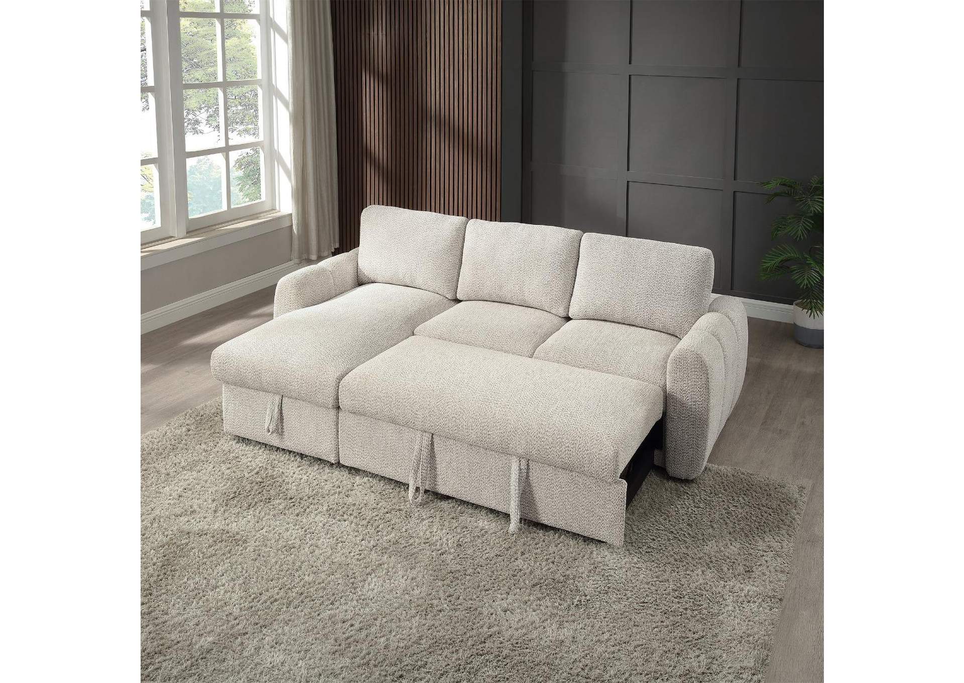 Nuriel Reversible Sectional Sofa with Sleeper and Storage image 3
