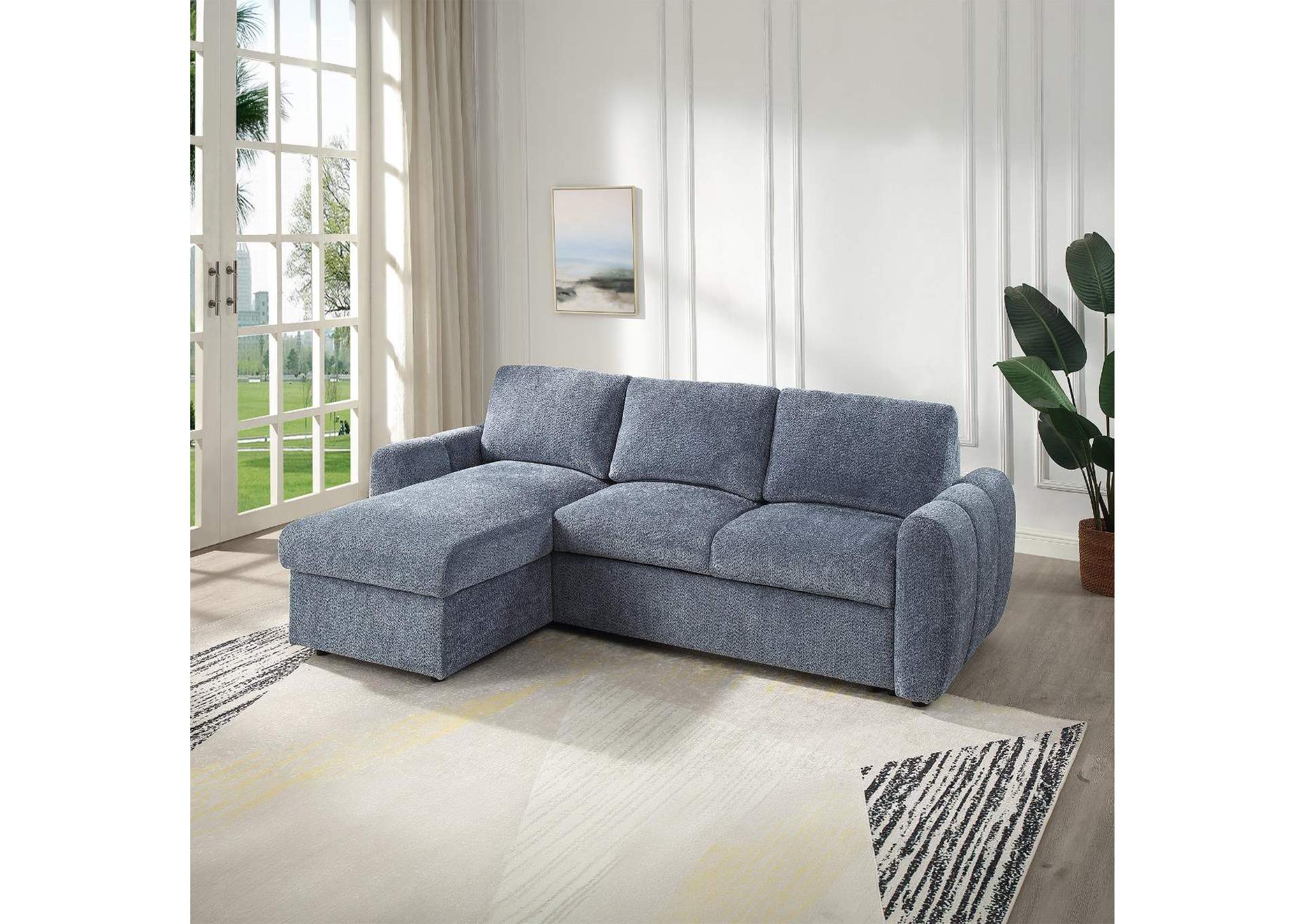 Nuriel Reversible Sectional Sofa with Sleeper and Storage image 1