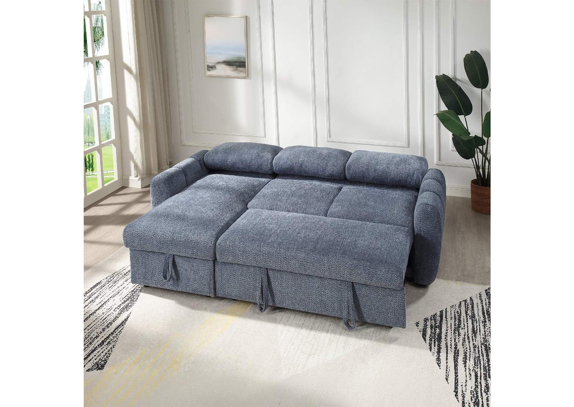 Nuriel Reversible Sectional Sofa with Sleeper and Storage image 3