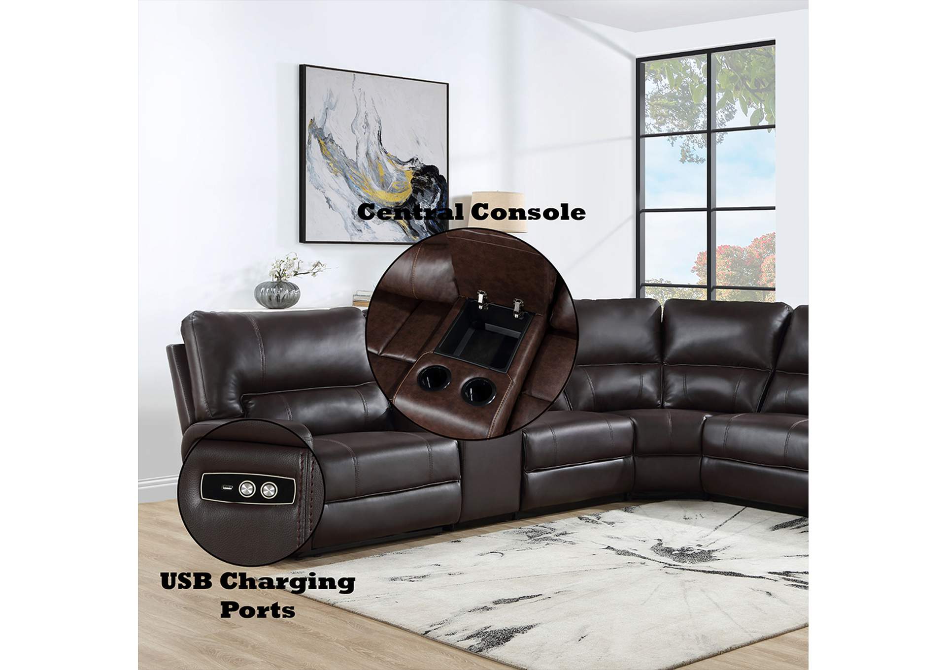 Saul Power Motion Sectional Sofa image 11