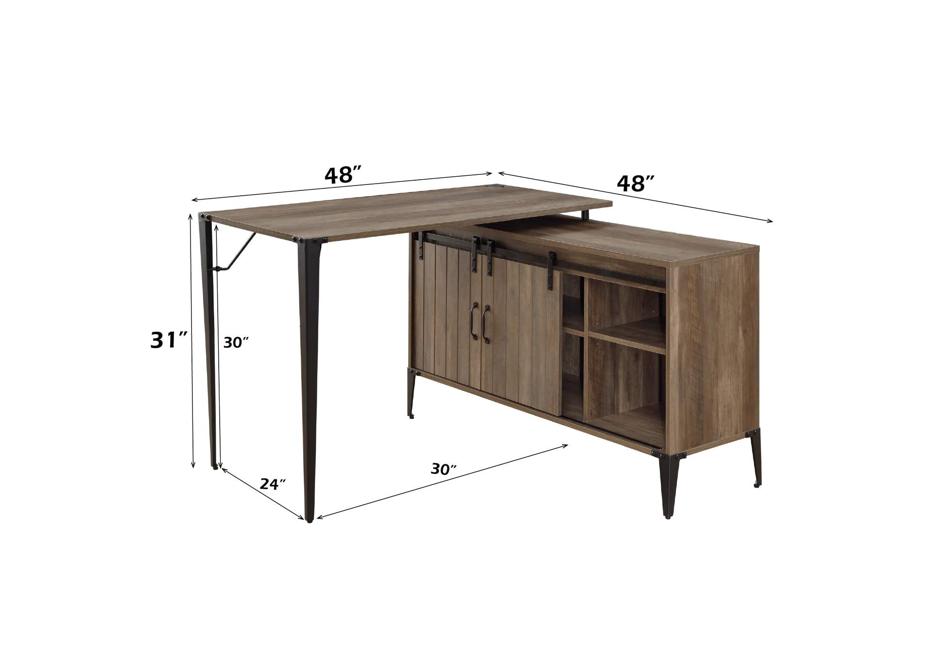 Zakwani Writing Desk with USB image 13