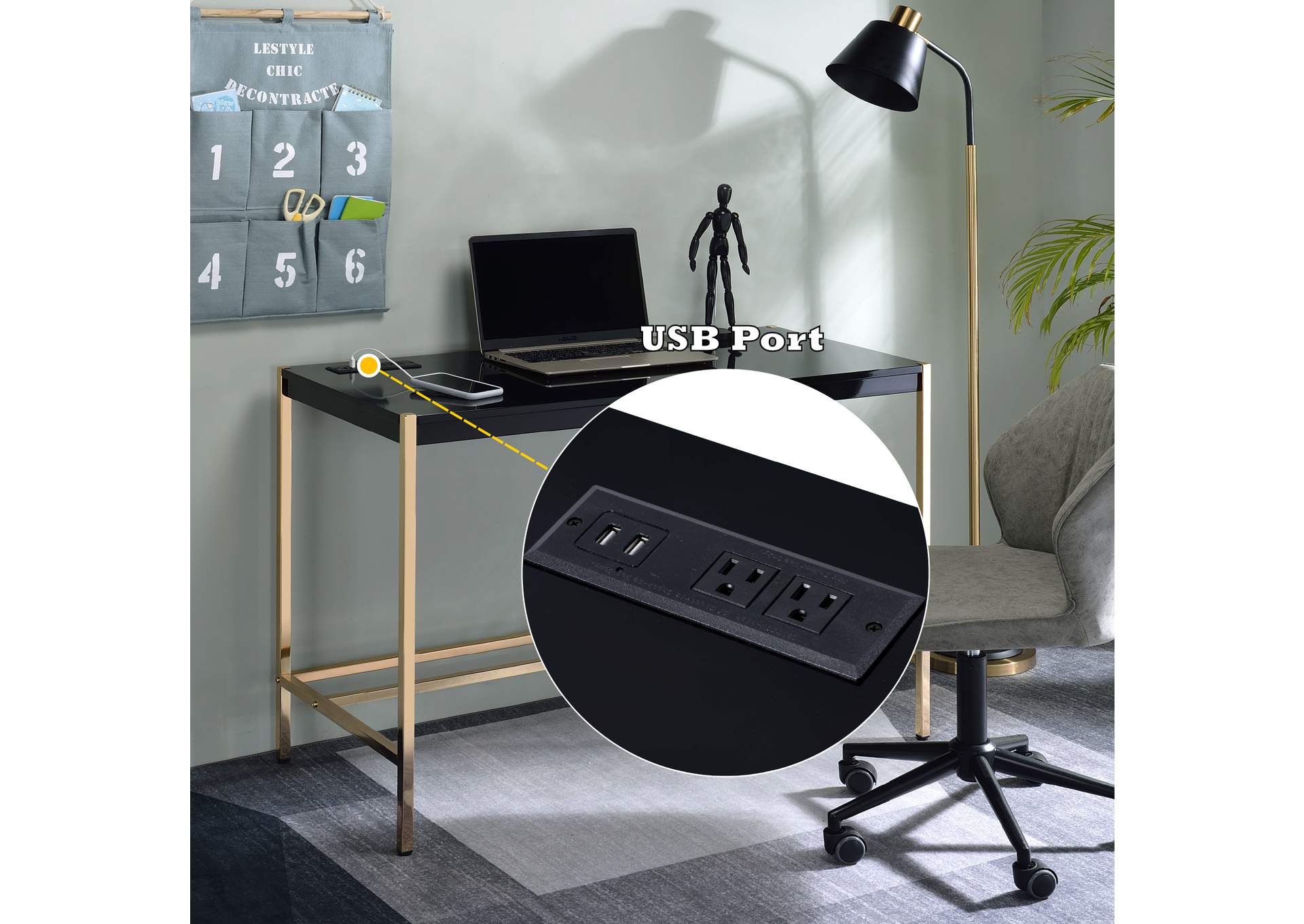 Midriaks Writing Desk with USB image 11