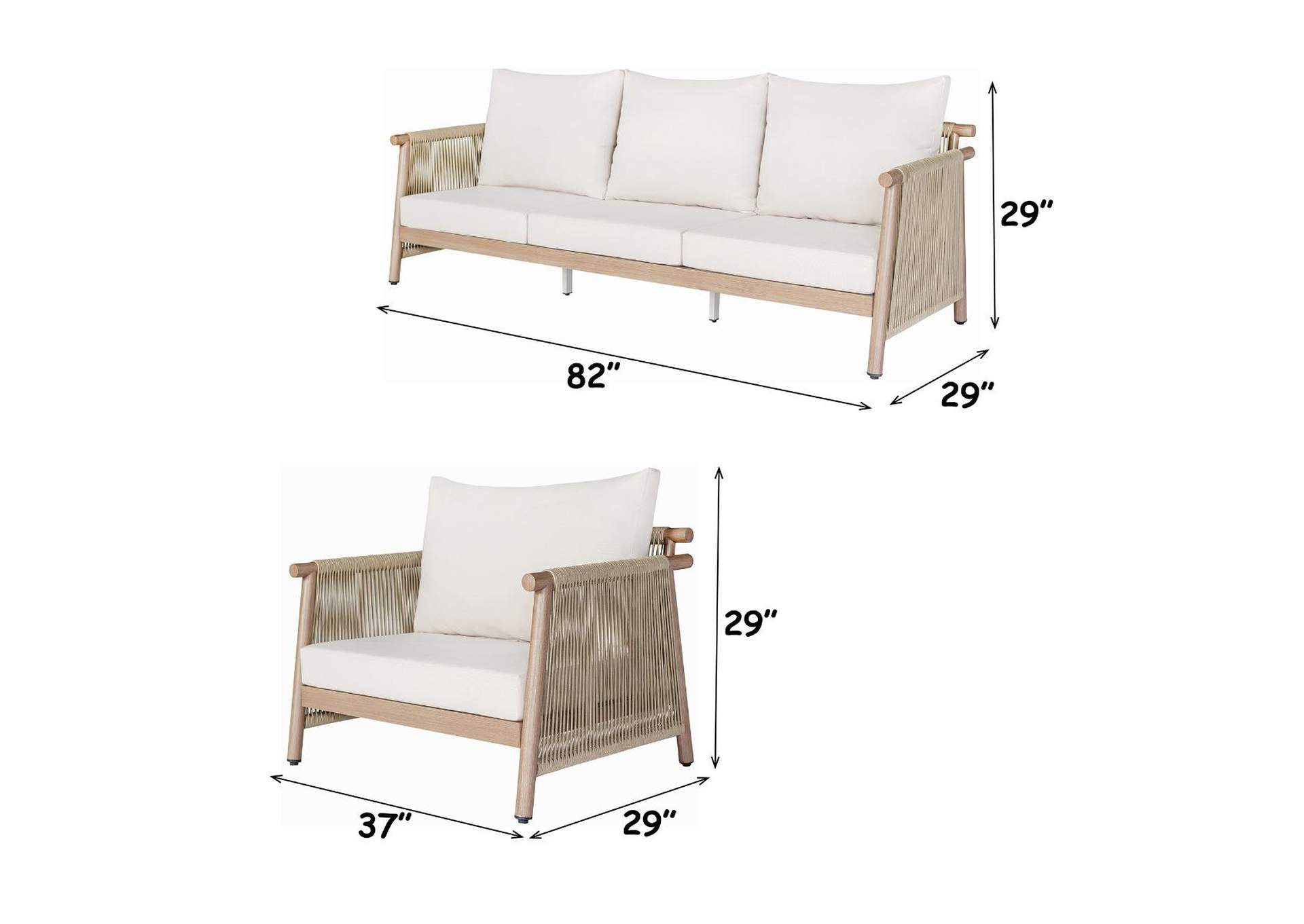 Zira 5 Piece Patio Sofa Set image 4
