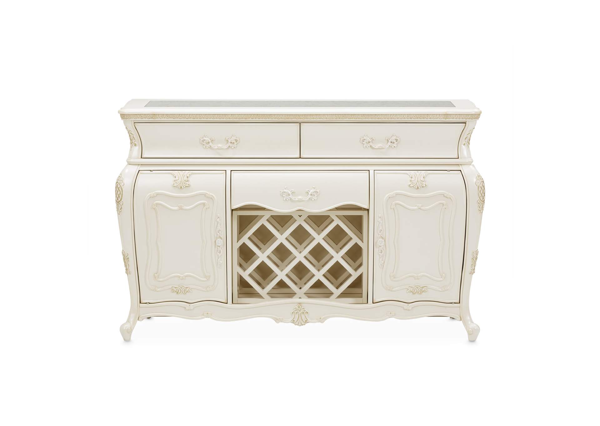 Malibu Crest Round Chairside Table - Chardonnay