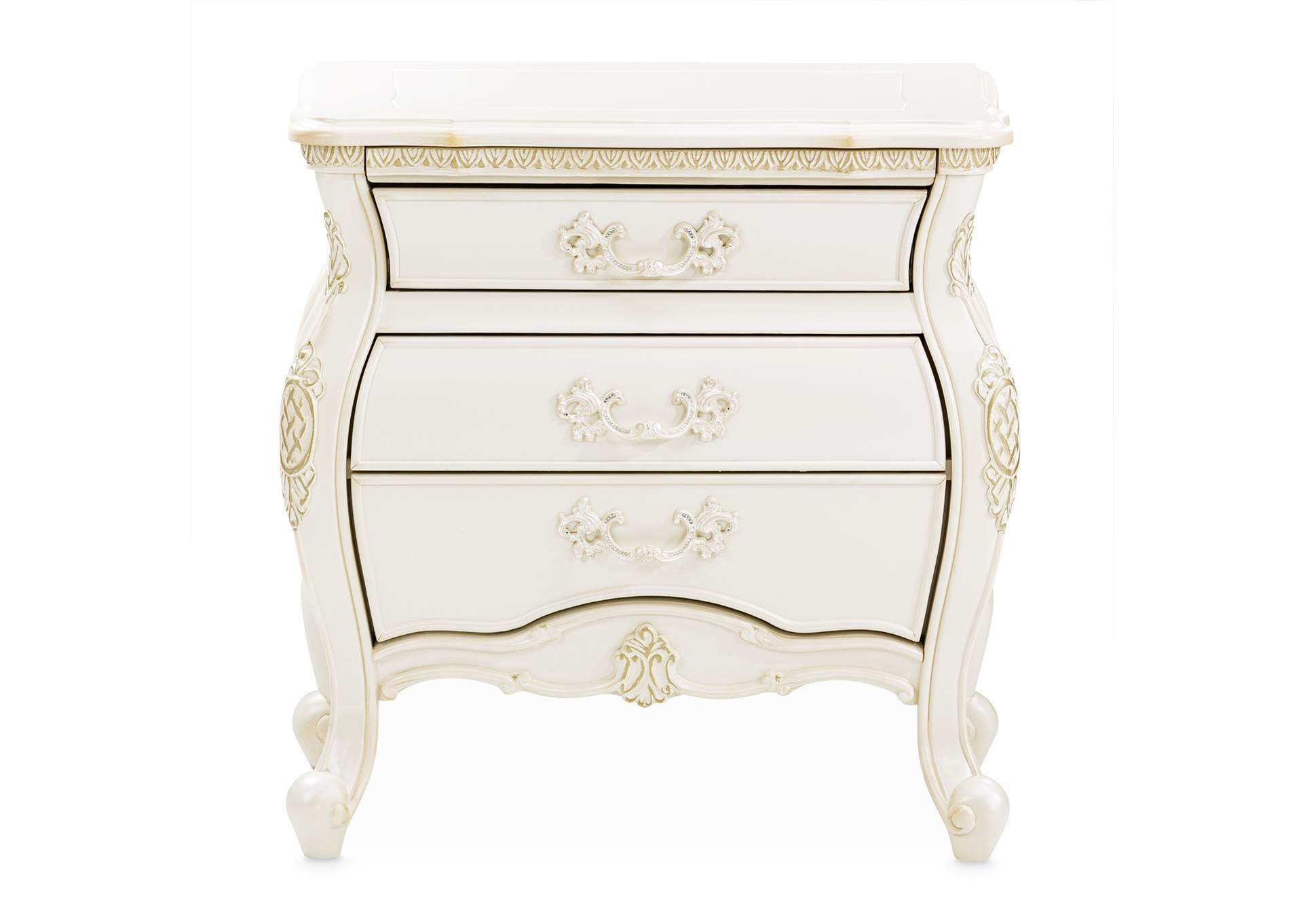 Malibu Crest Round Chairside Table - Chardonnay