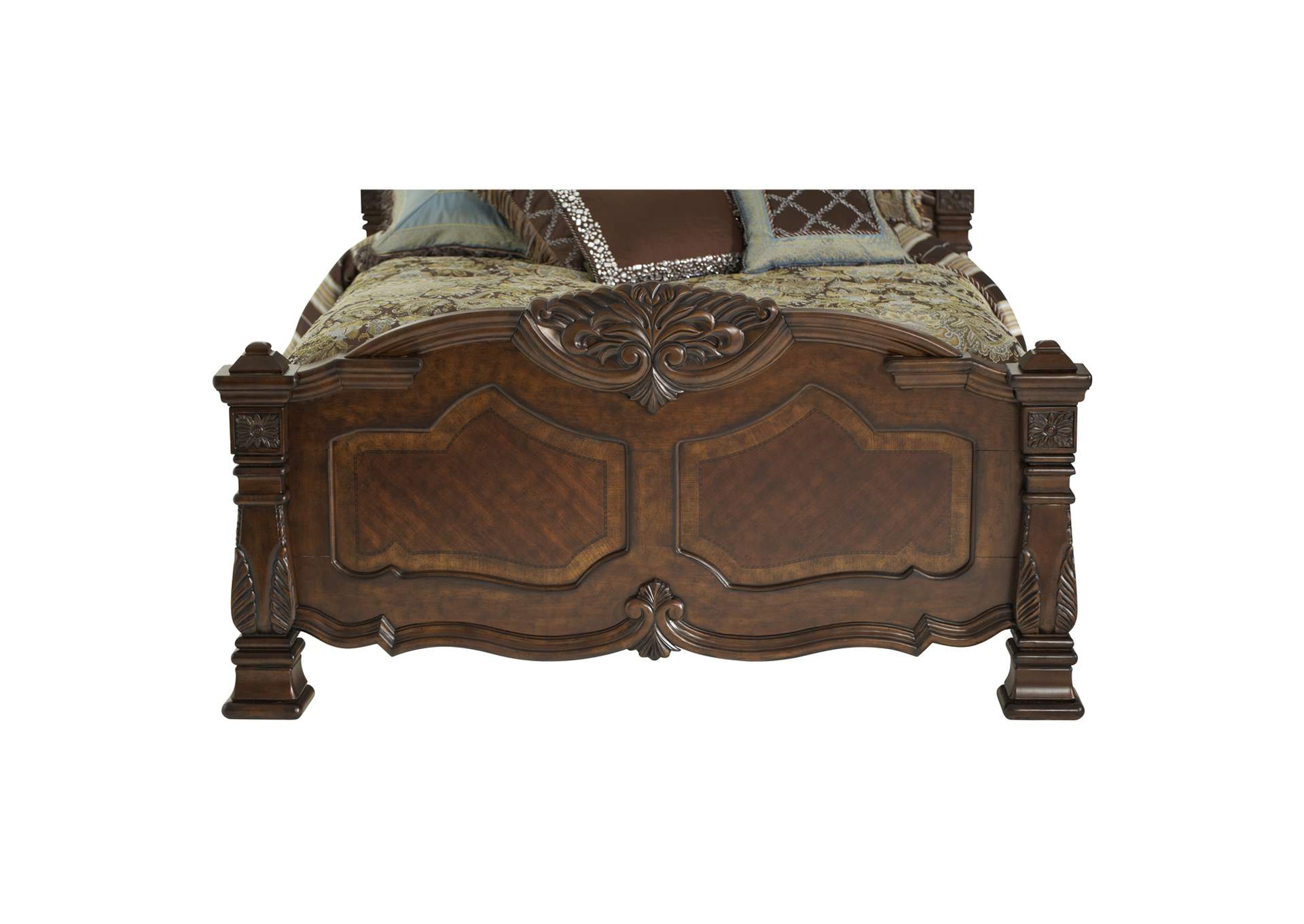 Windsor Court California King Mansion Bed - Vintage Fruitwood image 3