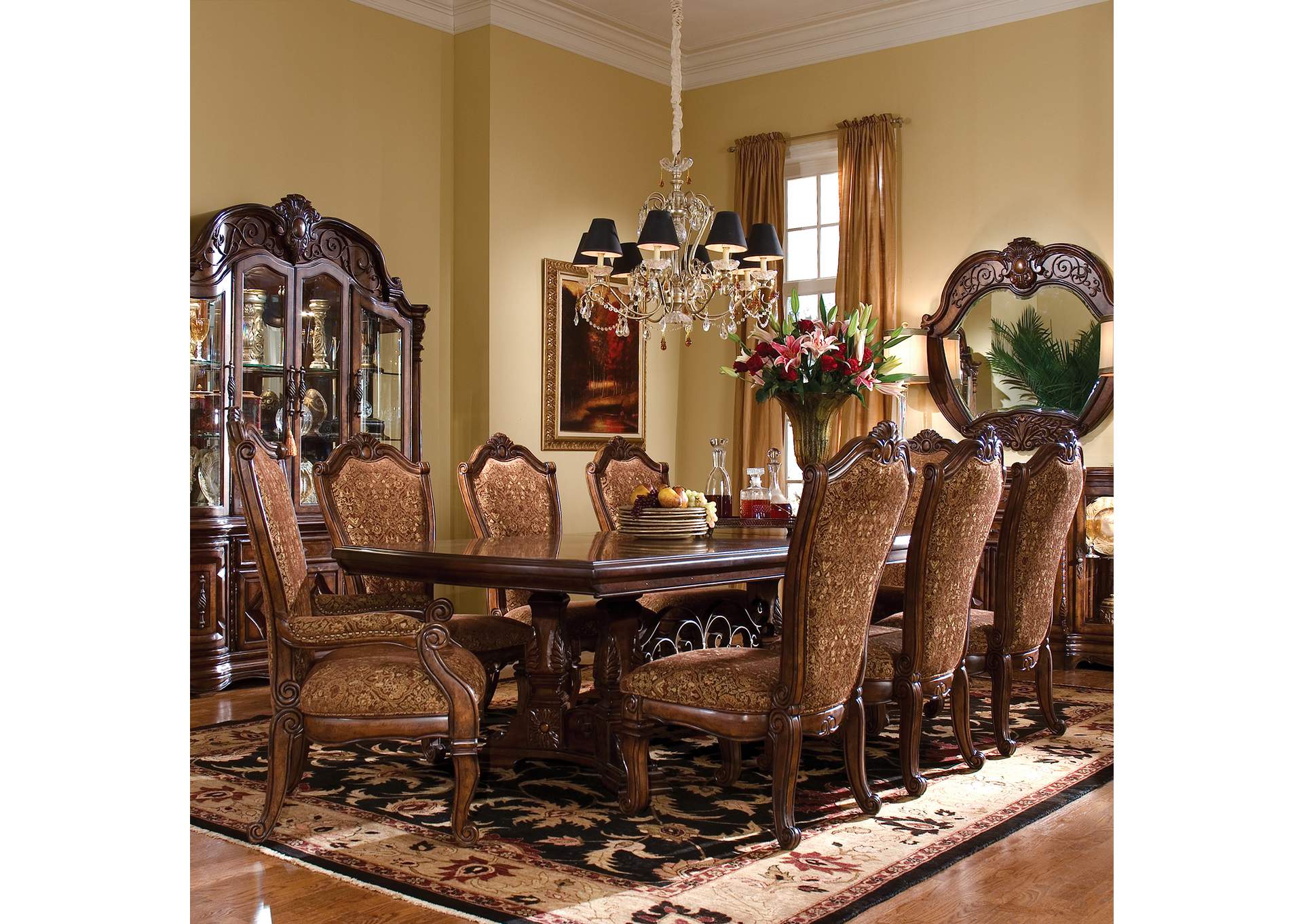 Windsor Court Rectangular Dining Table - Vintage Fruitwood image 9