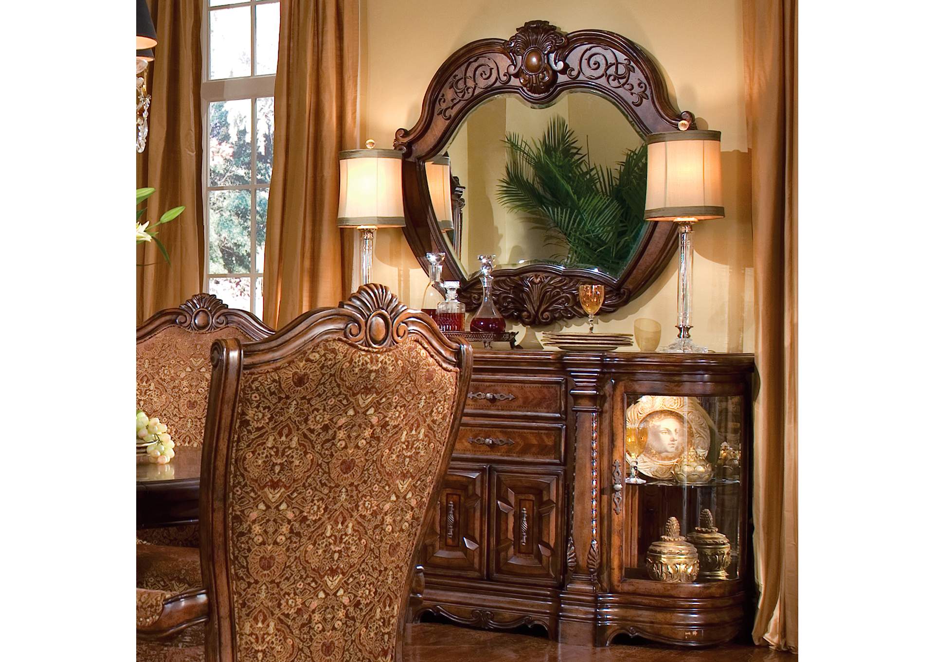 Windsor Court Sideboard with Mirror - Vintage Fruitwood image 13