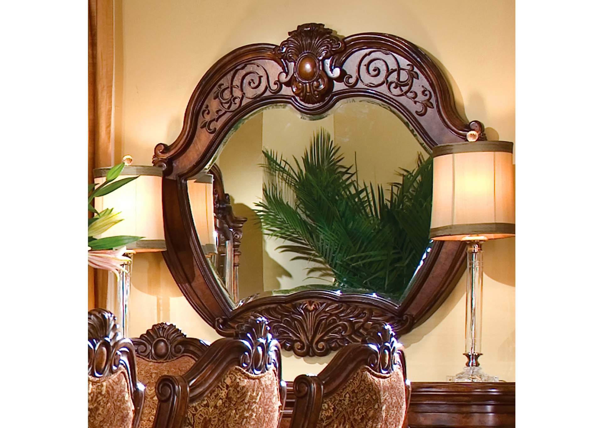 Windsor Court Sideboard Mirror - Vintage Fruitwood image 4