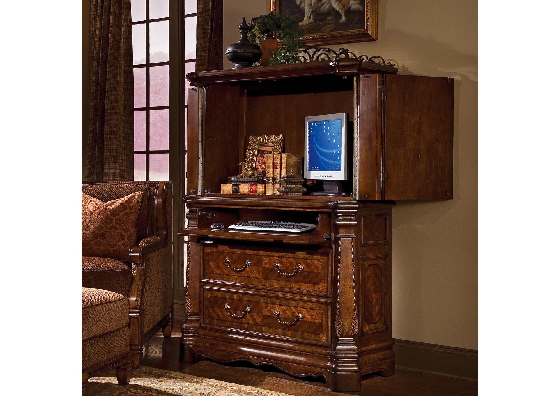 Windsor Court Gentleman's Chest - Vintage Fruitwood image 8