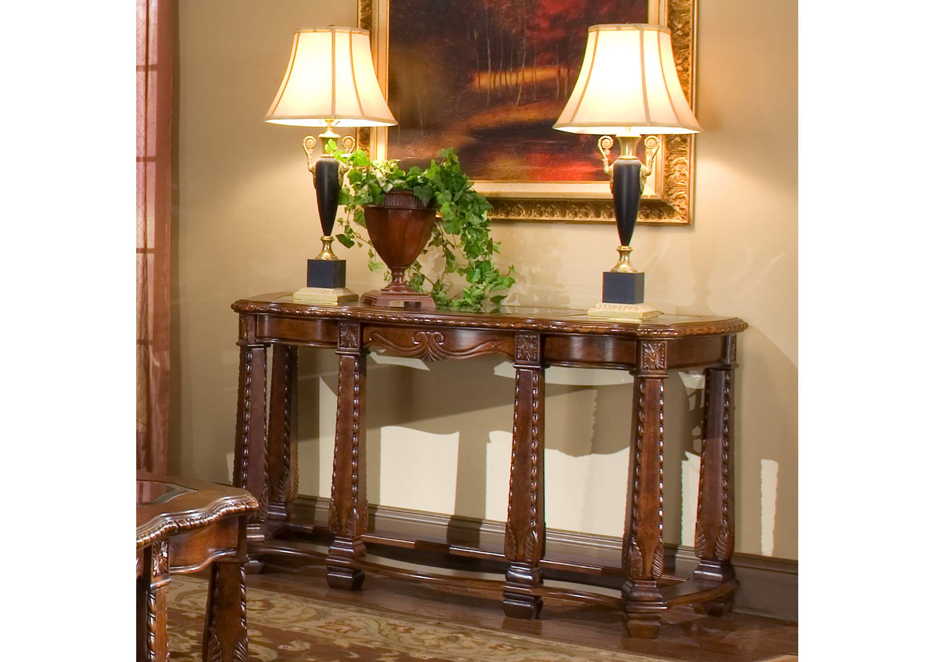 Windsor Court Sofa Table - Vintage Fruitwood image 6