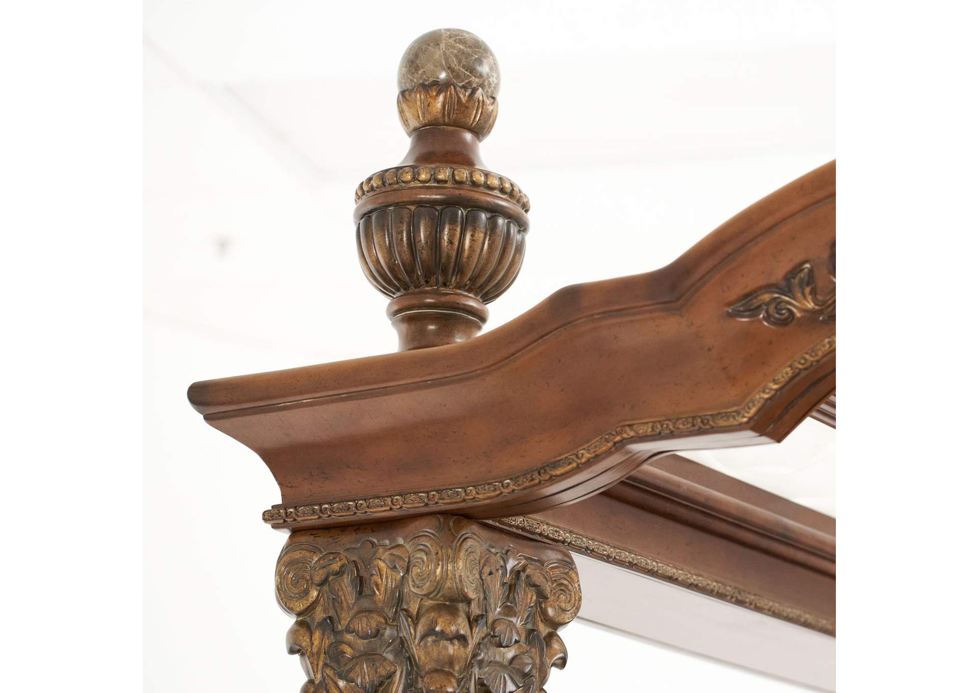 Villa Valencia California King Canopy Bed - Classic Chestnut image 5