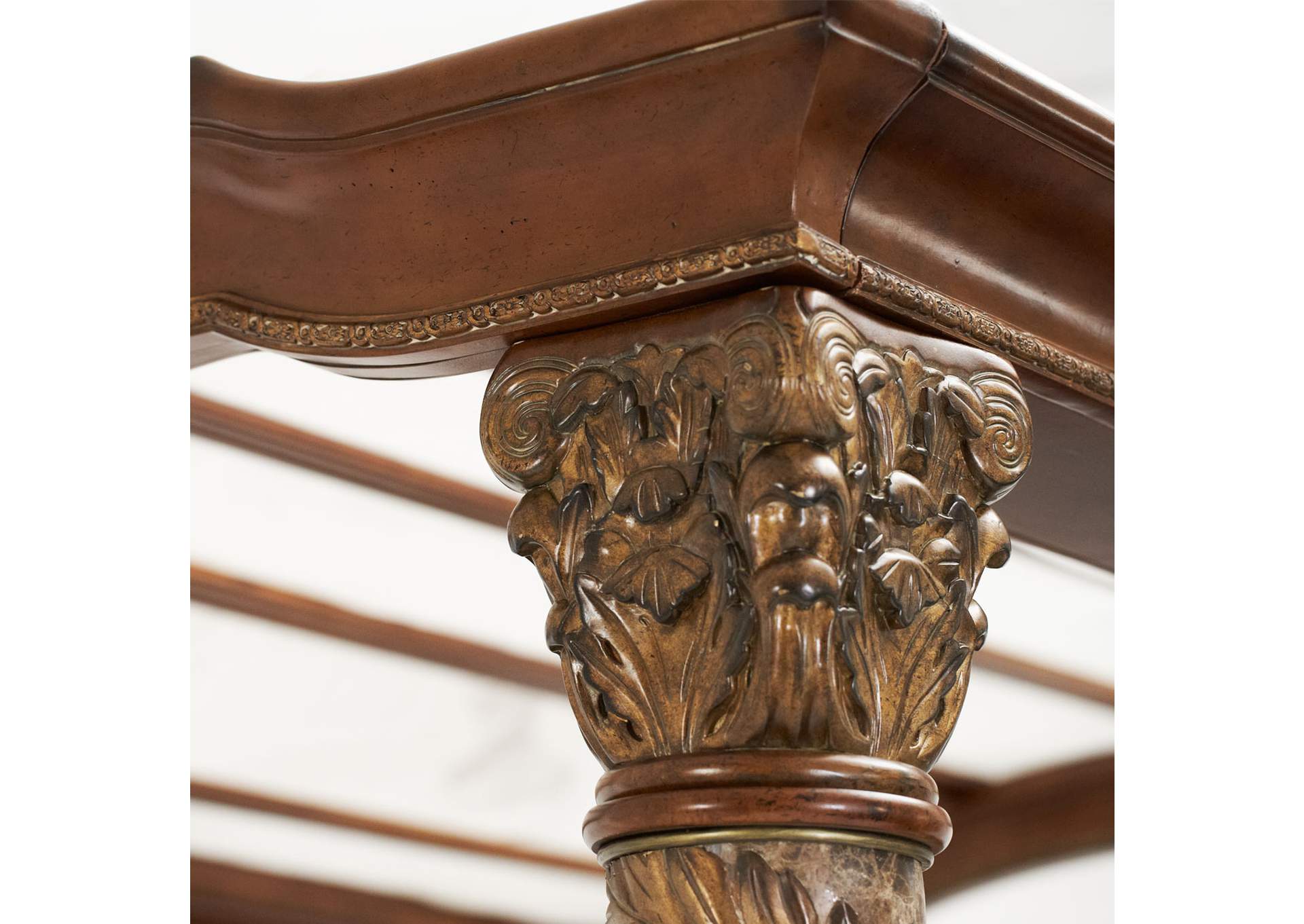 Villa Valencia California King Canopy Bed - Classic Chestnut image 6