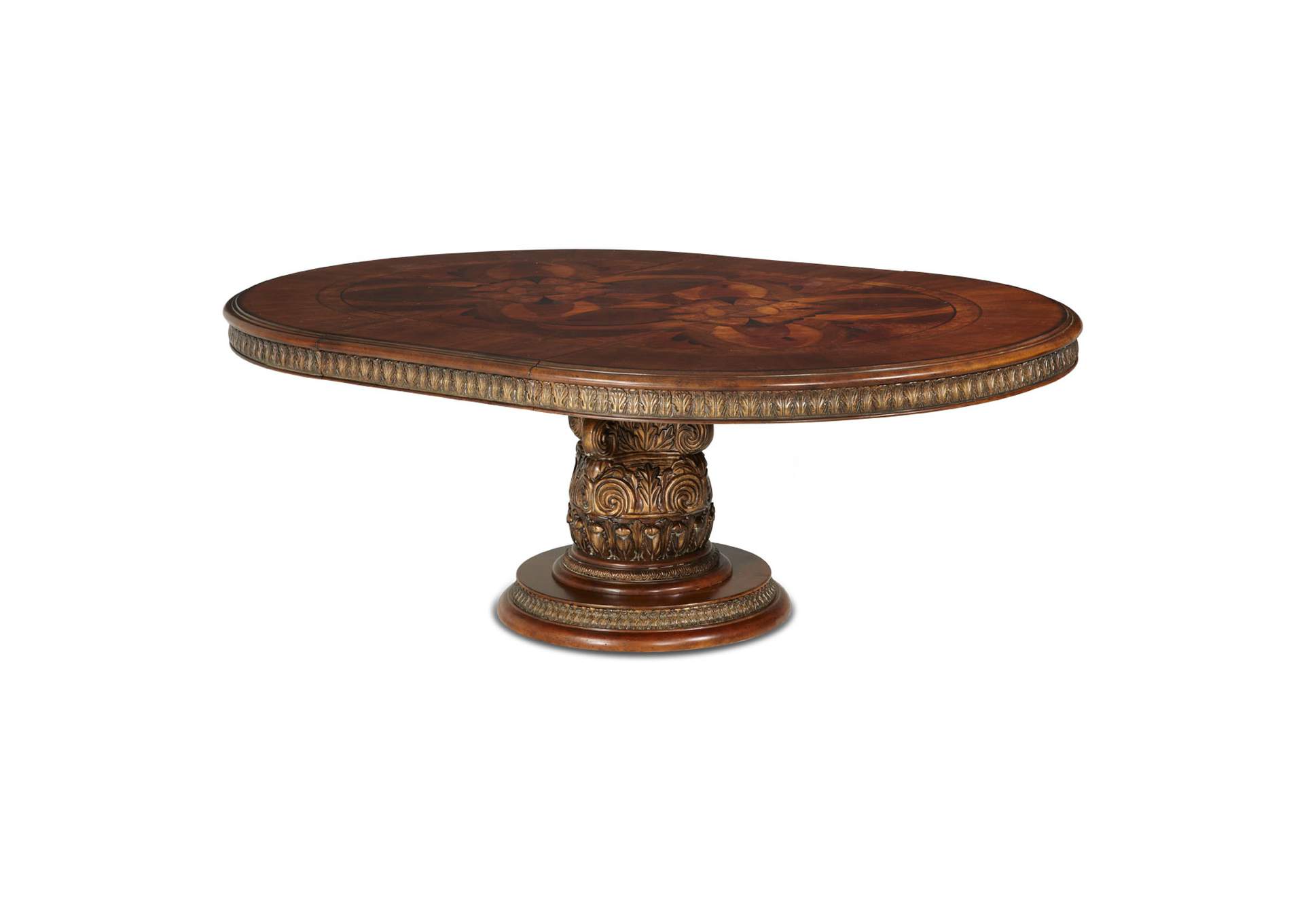 Villa Valencia Round Dining Table - Classic Chestnut image 4