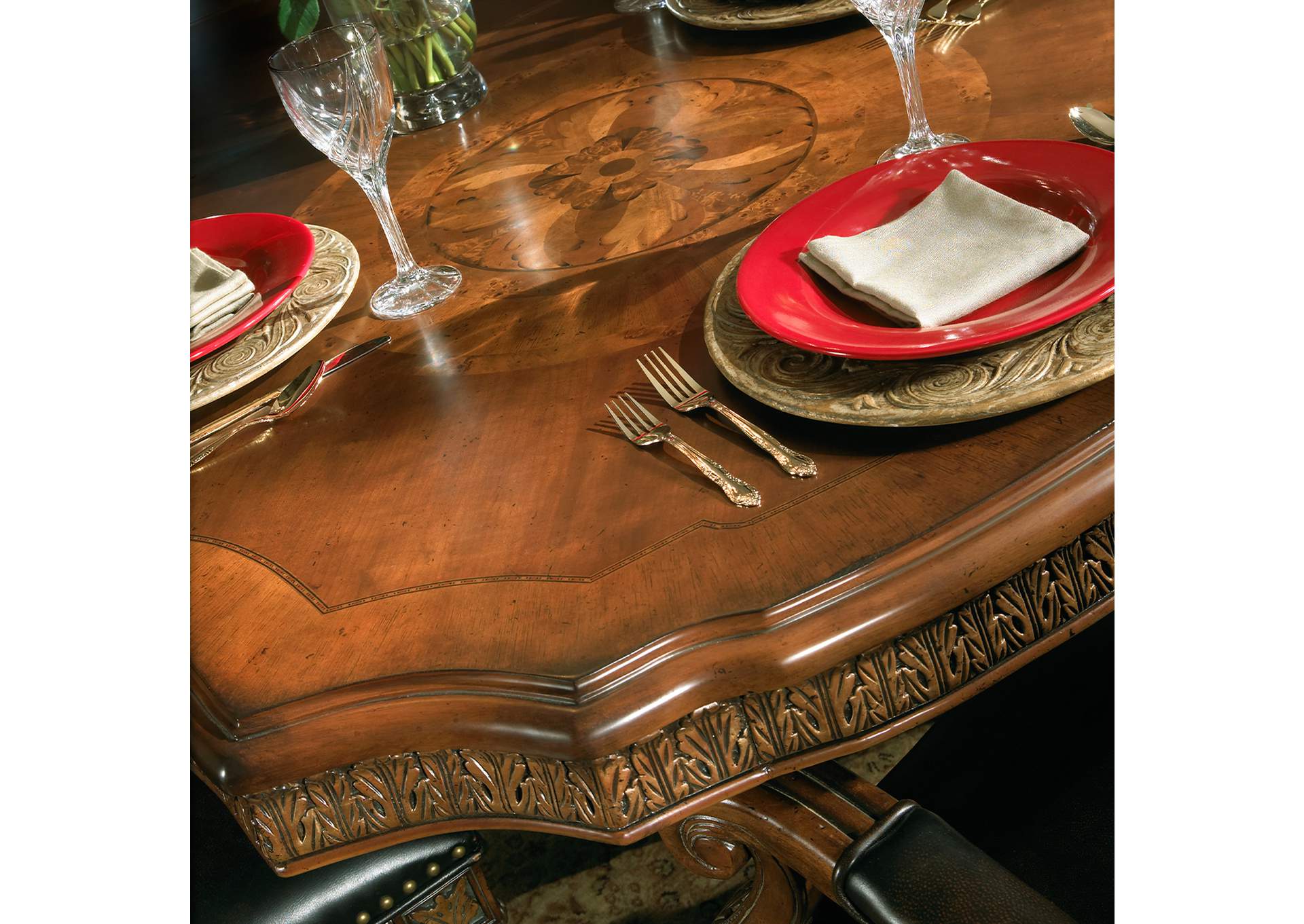 Villa Valencia Rectangular Dining Table - Classic Chestnut image 10