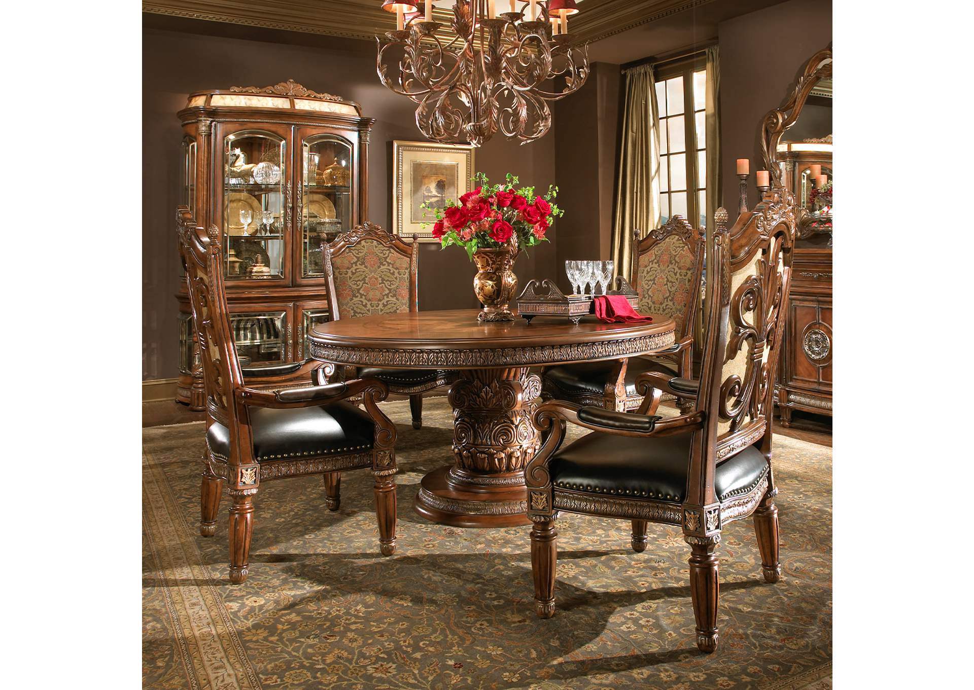 Villa Valencia Arm Chair - Set of 2 - Classic Chestnut image 8