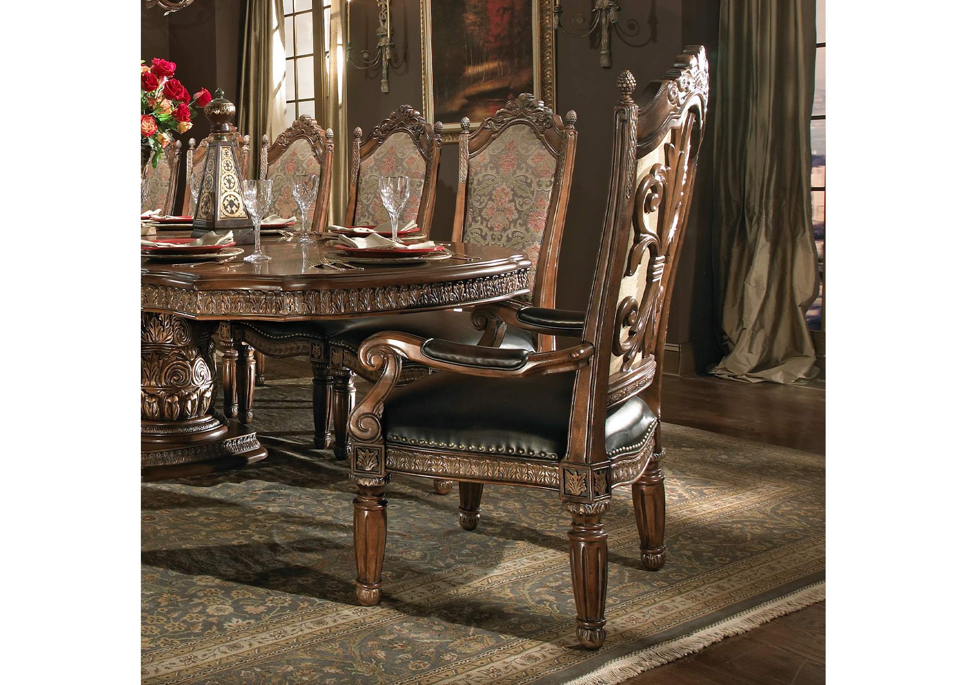 Villa Valencia Arm Chair - Set of 2 - Classic Chestnut image 9